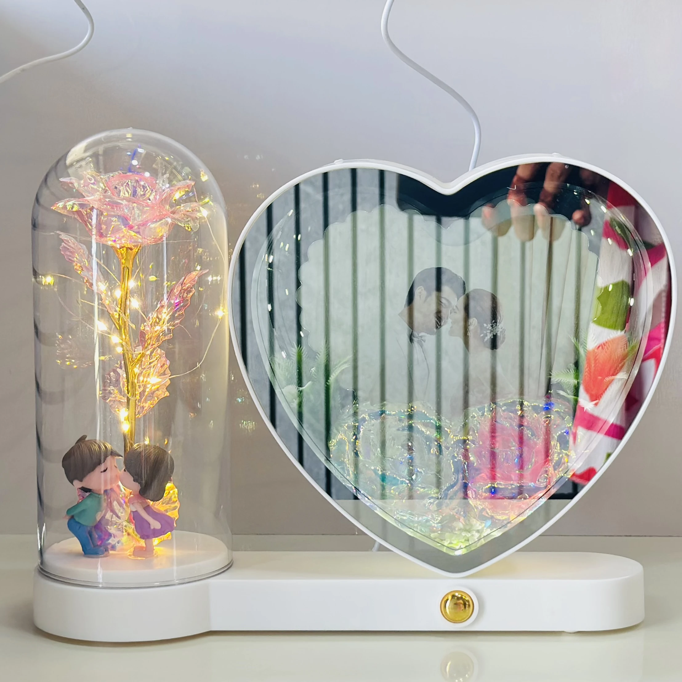 Eternal Rose in Glass with LED Light(SKU-8LM45U)