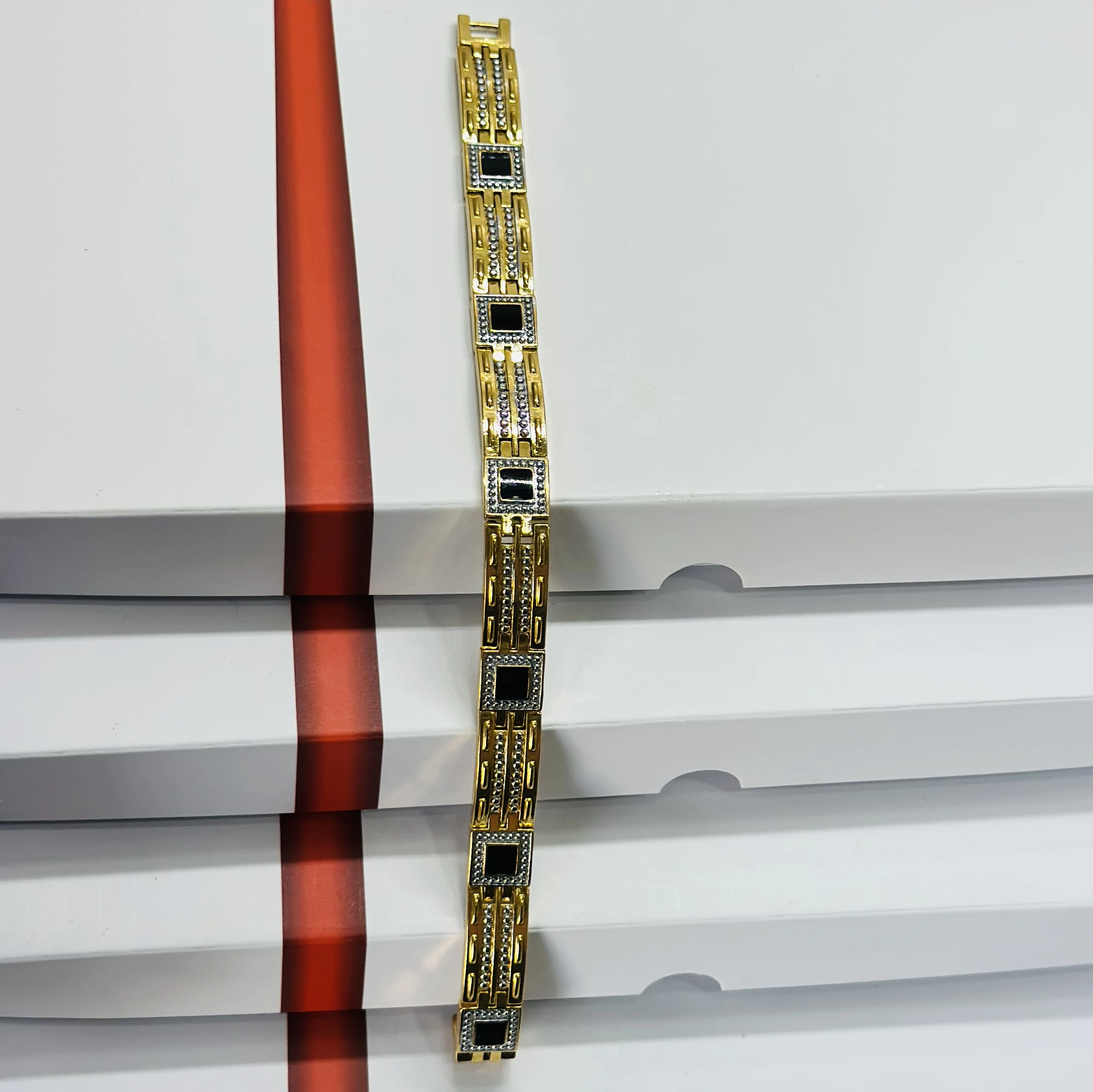 1 GRAM GOLD DIAMOND BRACELET FOR MEN