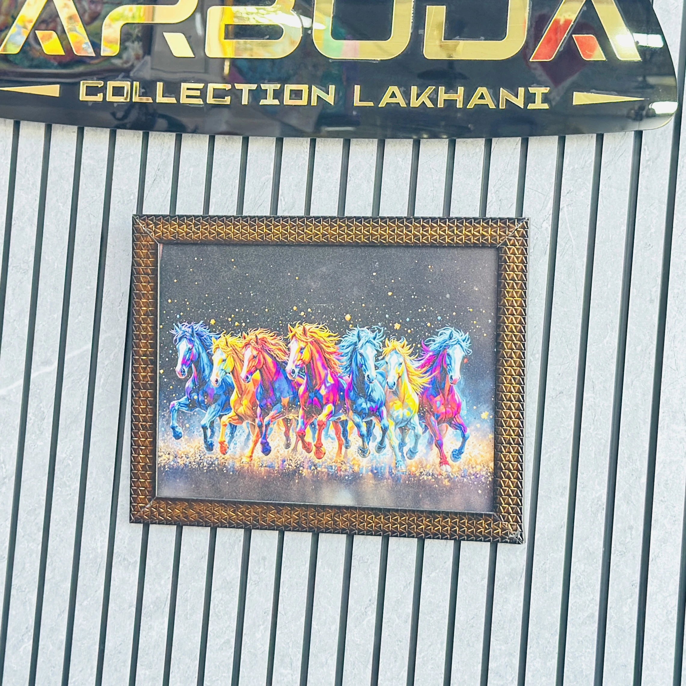 7 running horses painting…. FD1MBJ