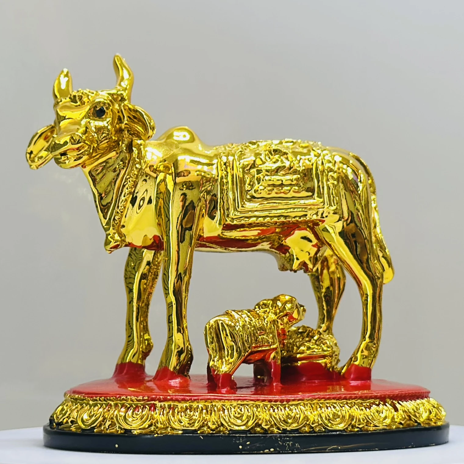 Idol of Kamadhenu, a divine cow in Hindu mythology.
