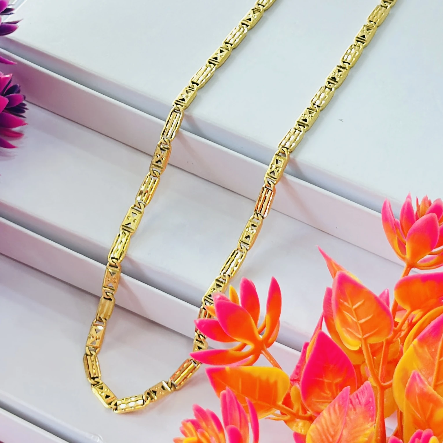 Prominent Design Gold Plated Nawabi Chain for Men