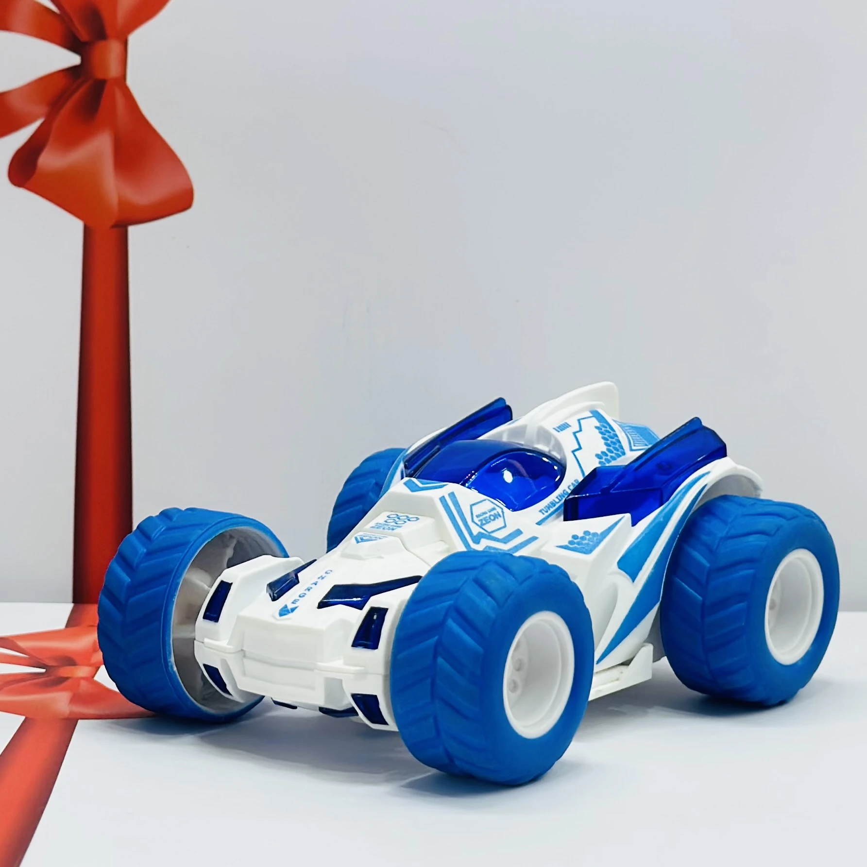 friction-powered toy stunt car