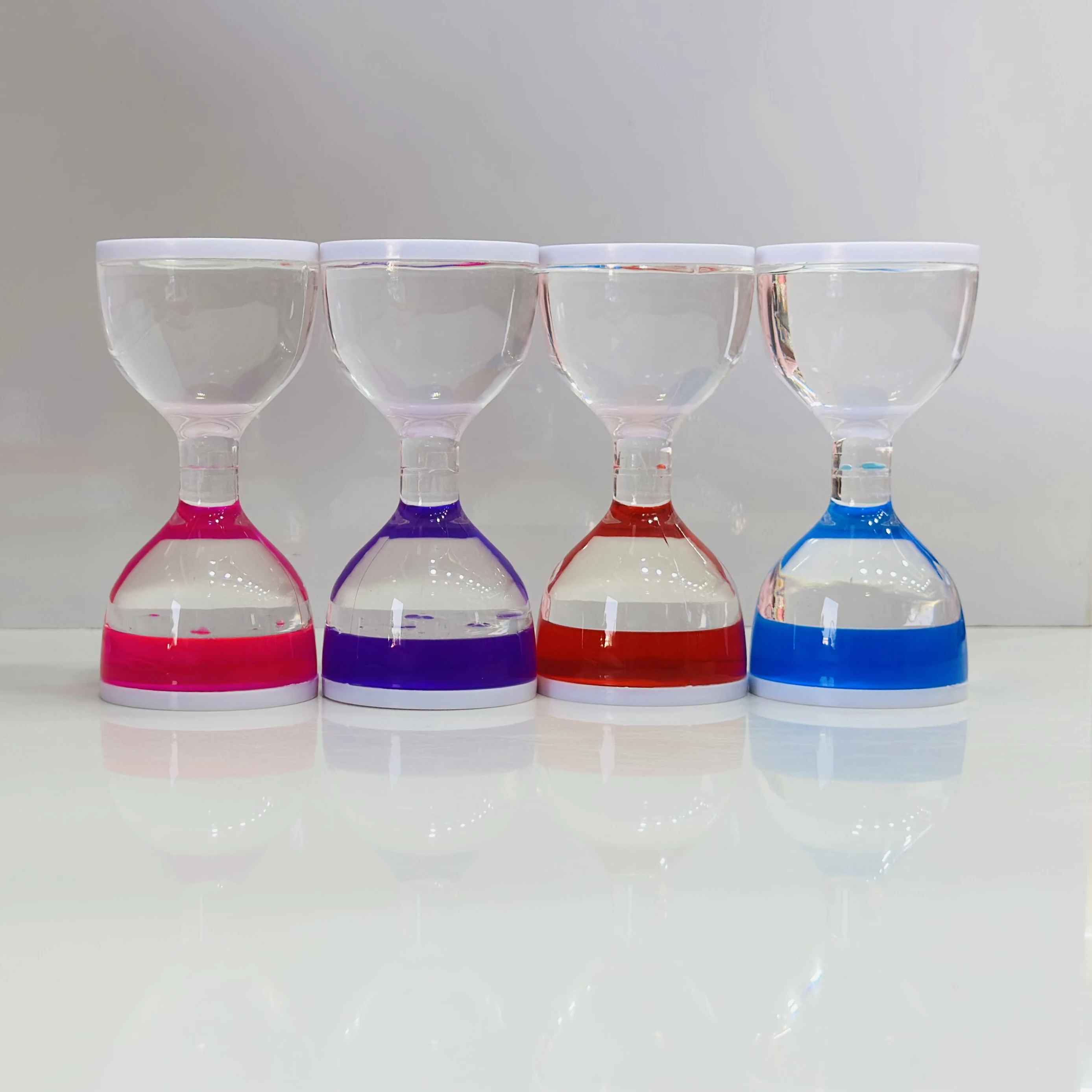 Beautiful Colored Floating Bubble Hourglass(SKU-U749BL)