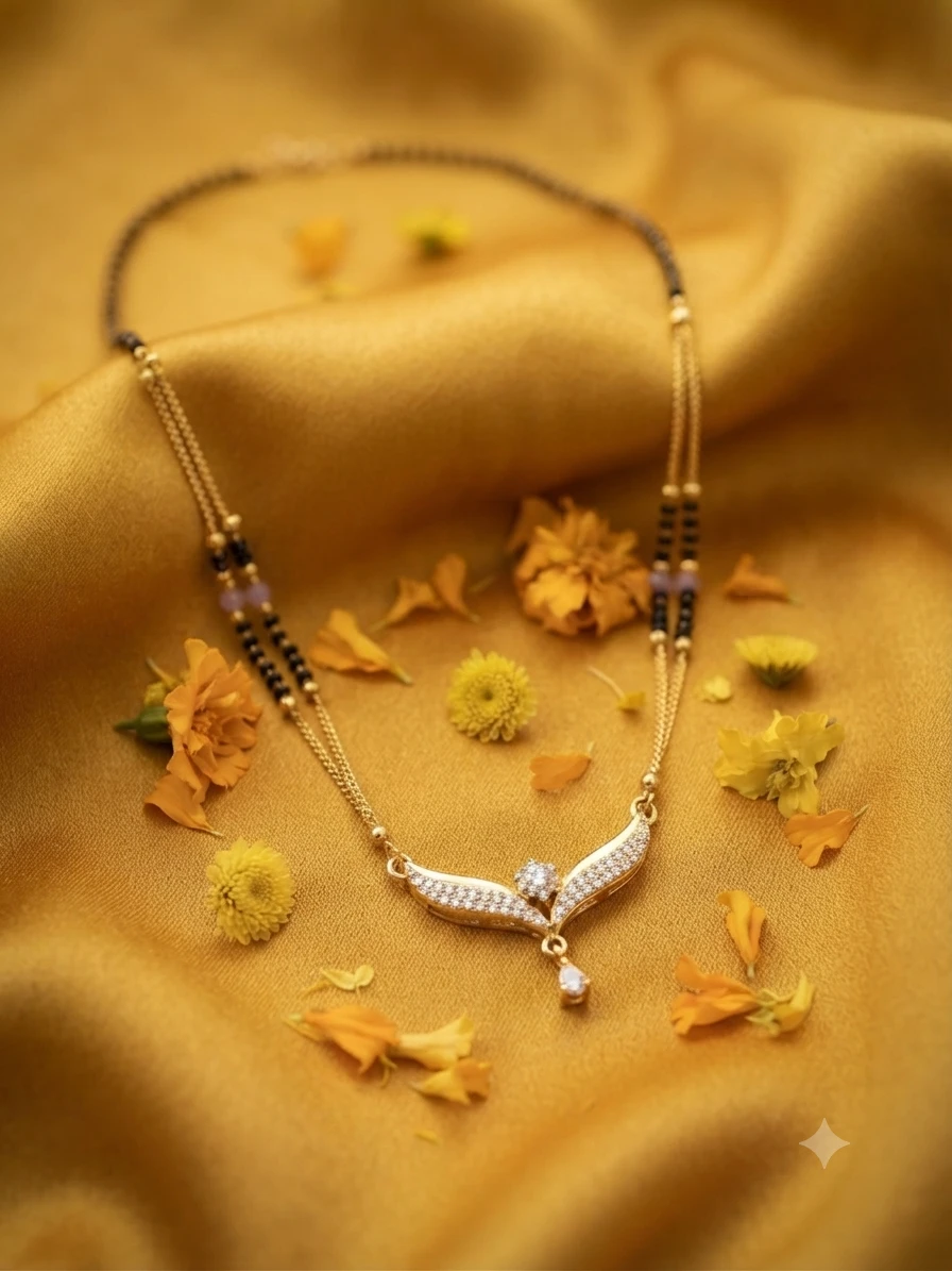 Gold plated mangalsutra