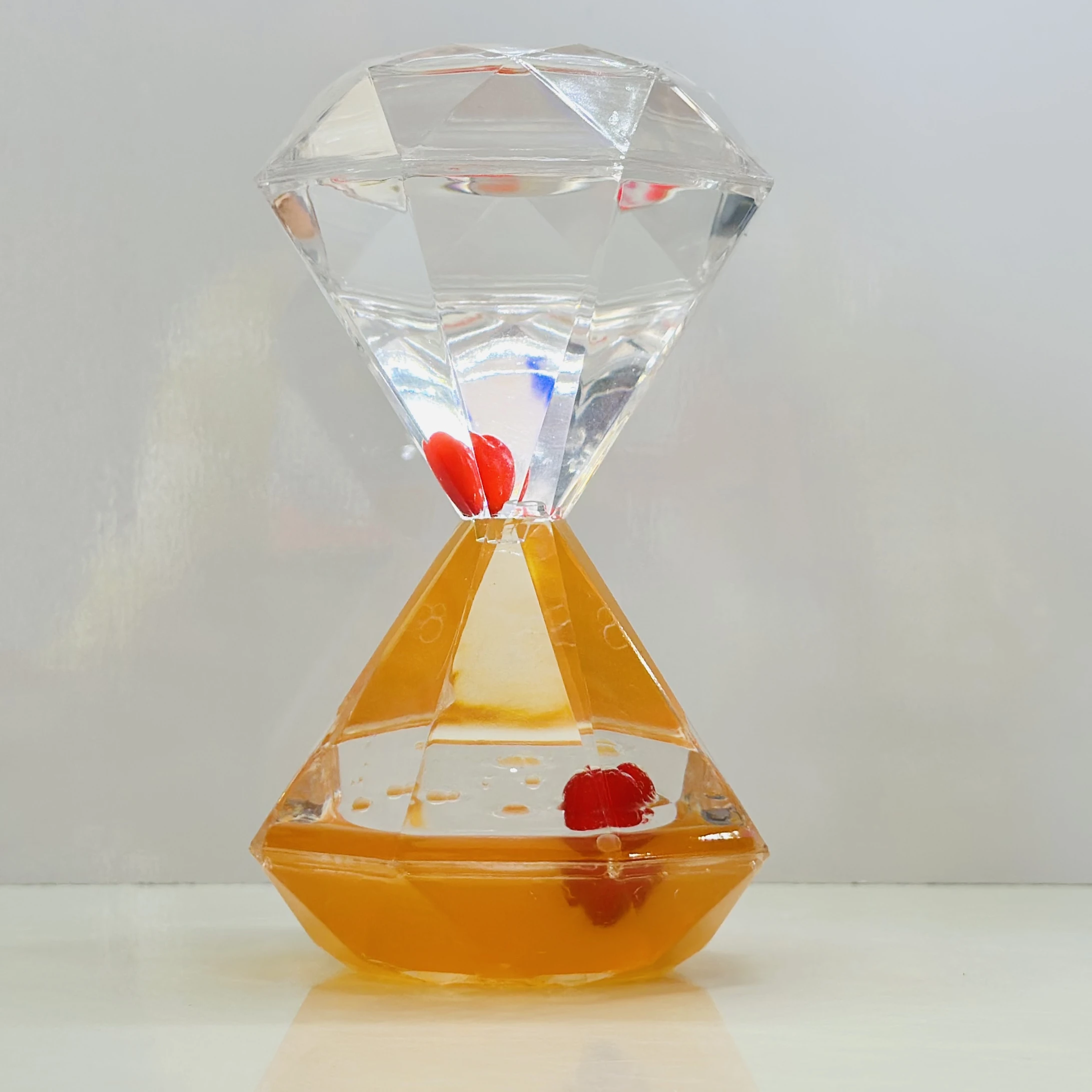 Antique Orange Liquid Sand Timer Decorative Item Showpiece(SKU-84AUUF)
