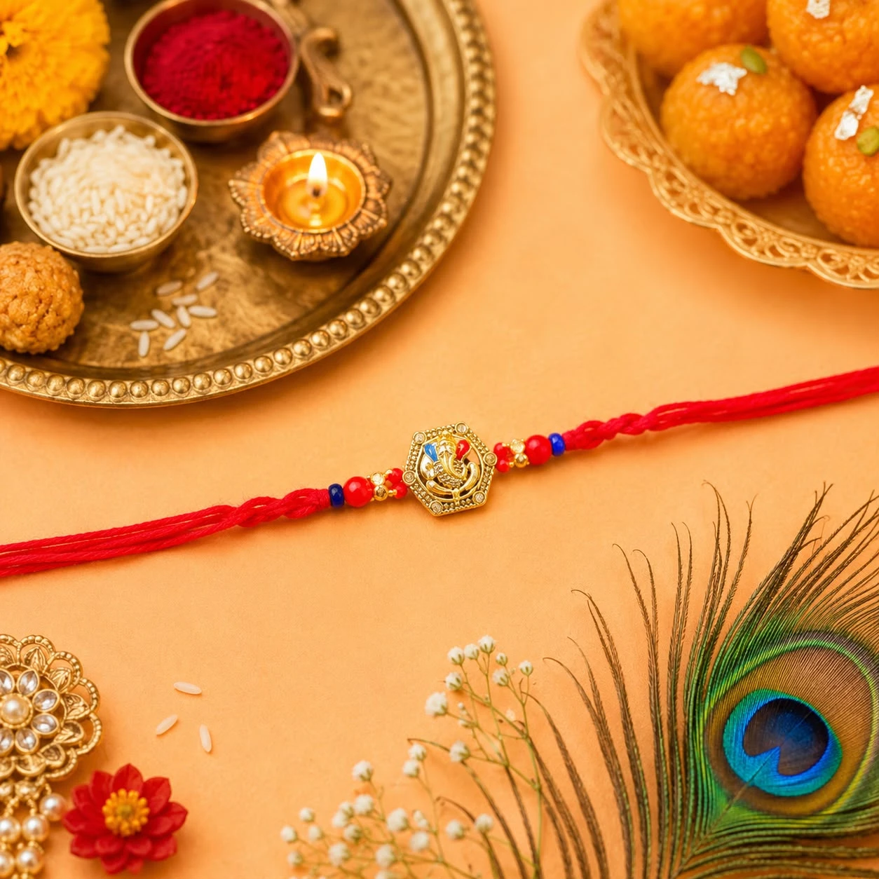 Traditional Raksha Bandhan bracelets,
