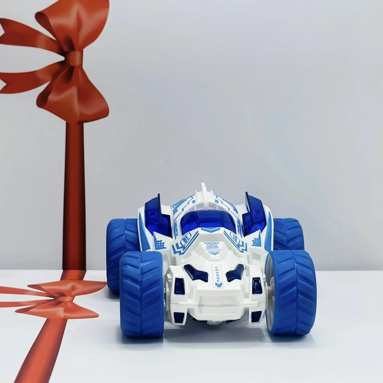 friction-powered toy stunt car