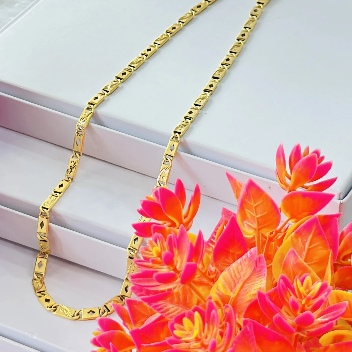 Prominent Design Gold Plated Nawabi Chain for Men
