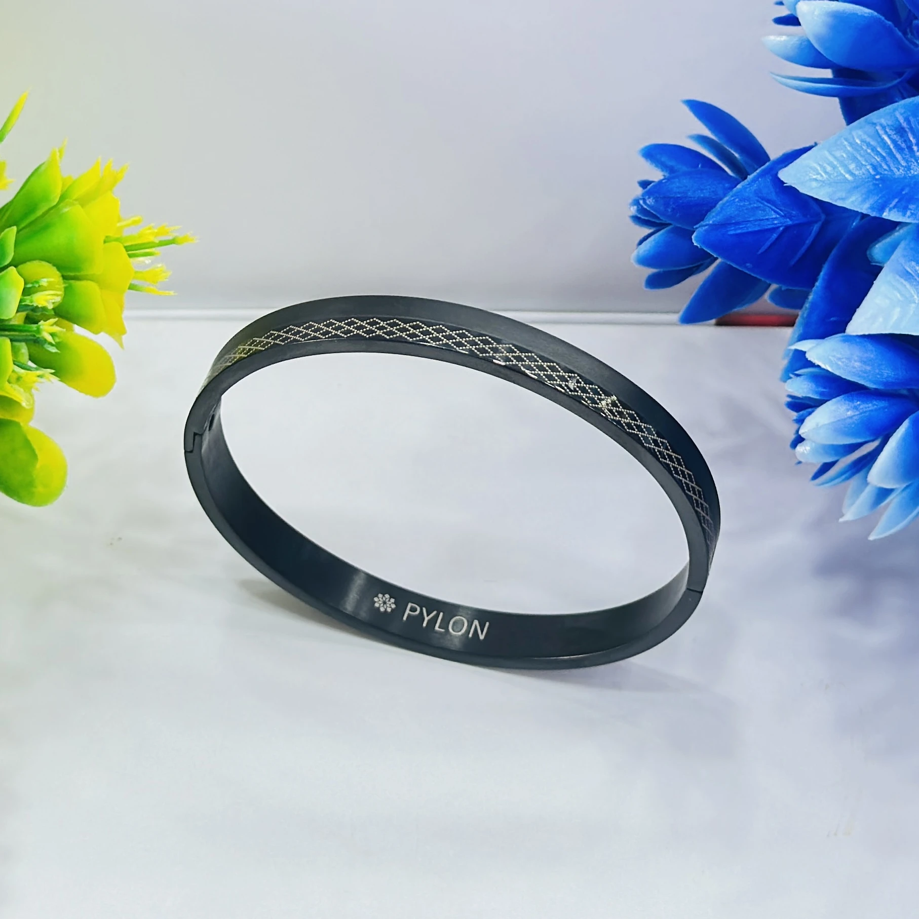 Black Stainless Steel Kada Bracelet