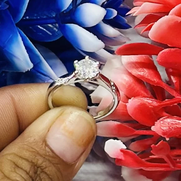 An adjustable silver-plated ring
