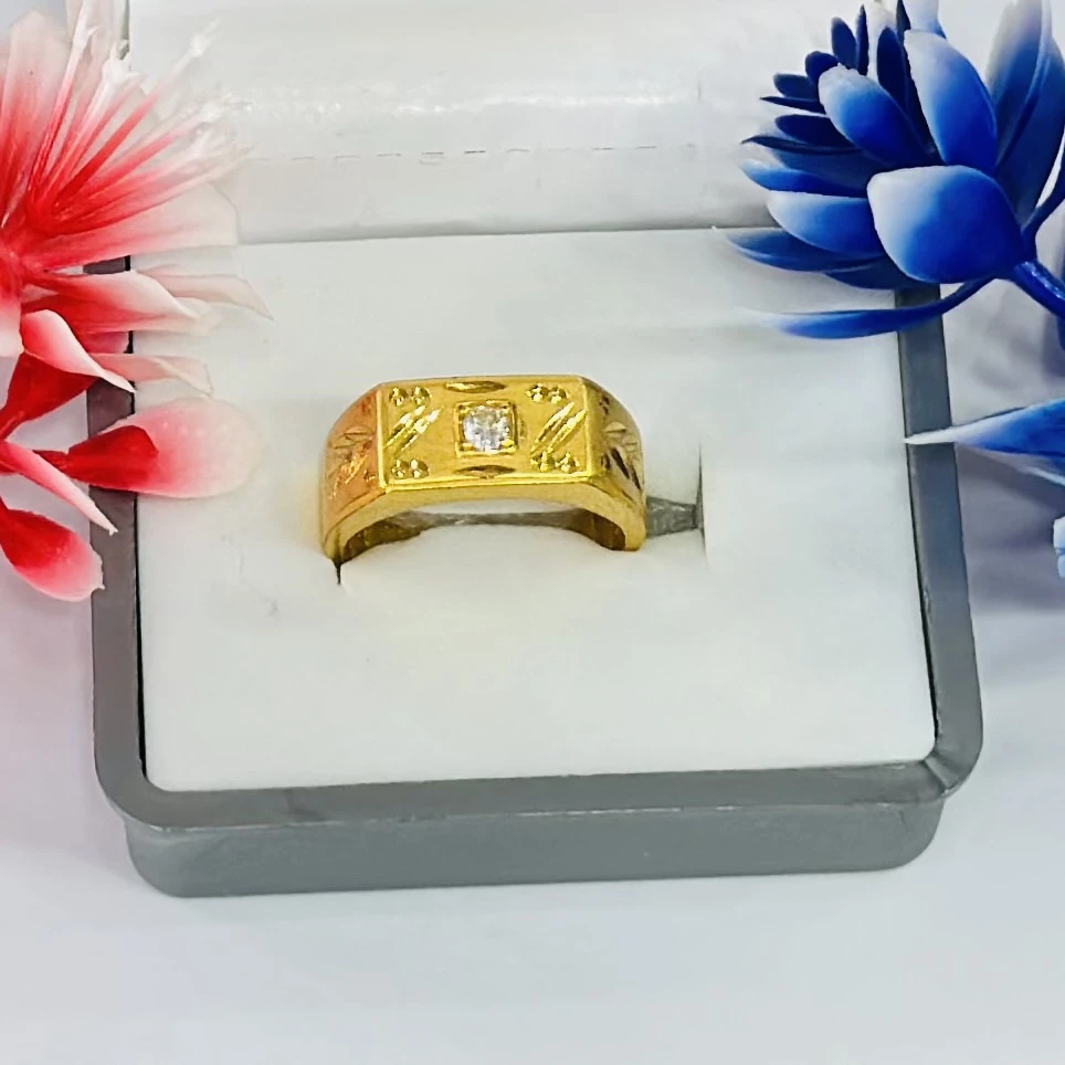 Gold plated men's fashion ring