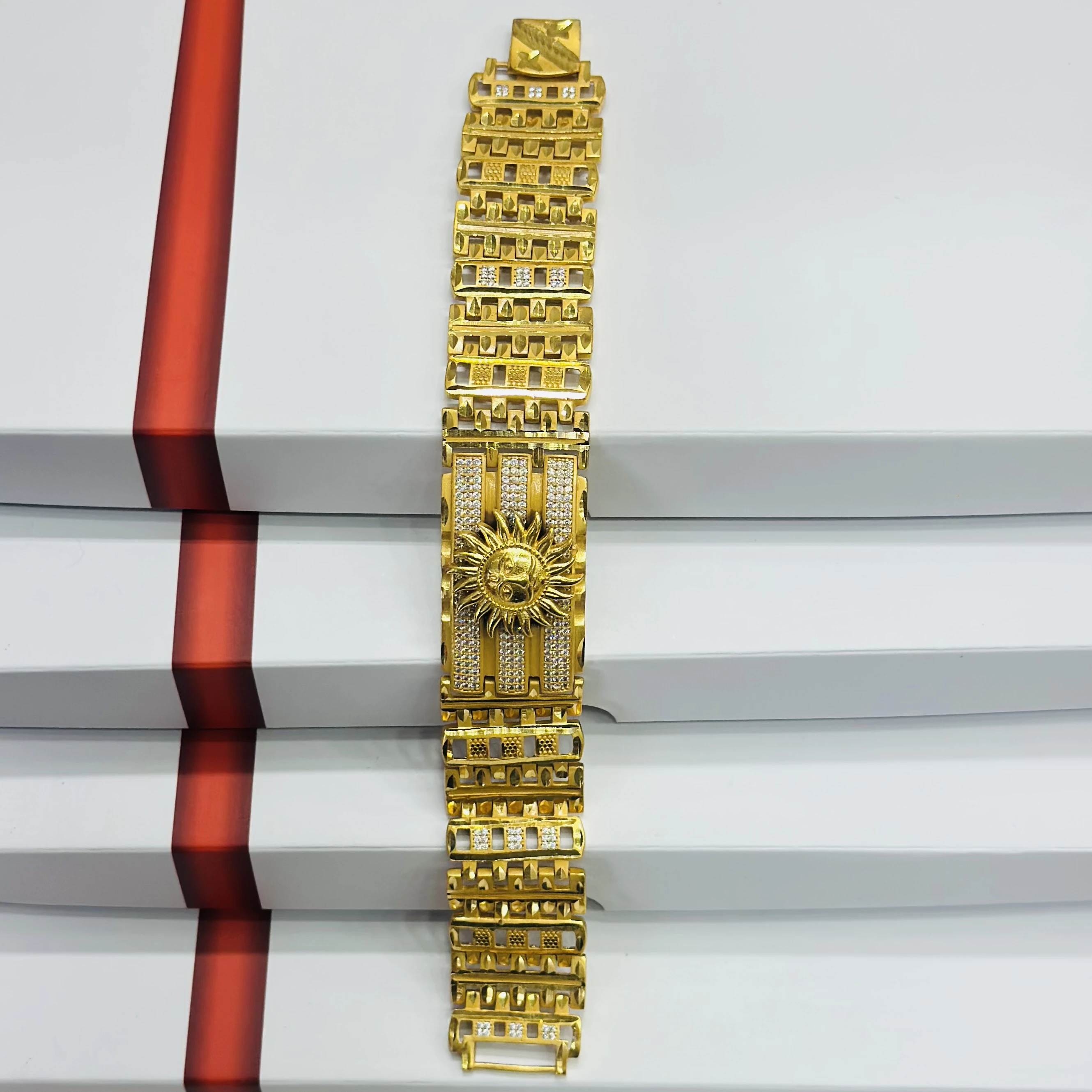 1 GRAM GOLD DIAMOND BRACELET FOR MEN