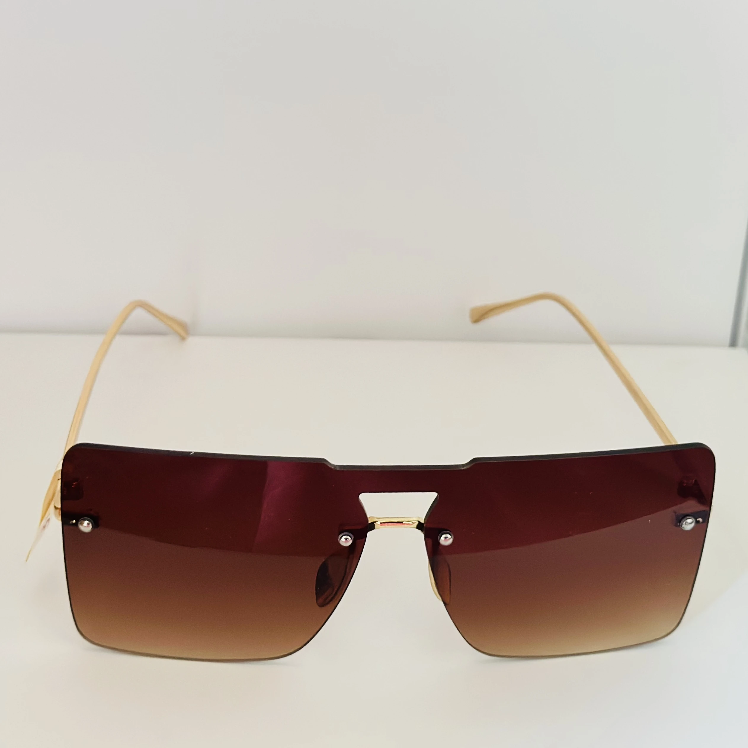 Versace VE2245 rimless square sunglasses