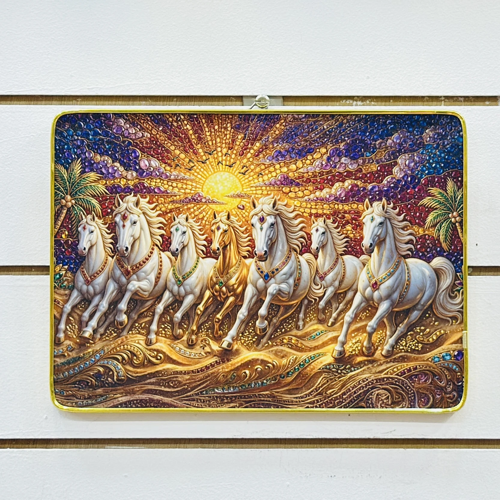 "Seven Running Horses" wall painting or photo frame……YKWL7N
