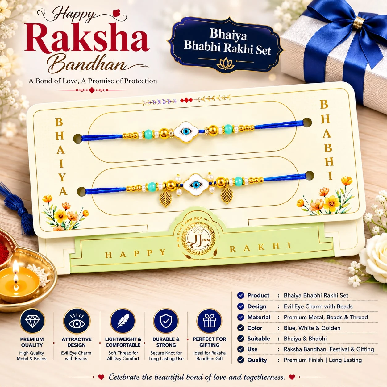 Bhai bhabhi Rakhi set