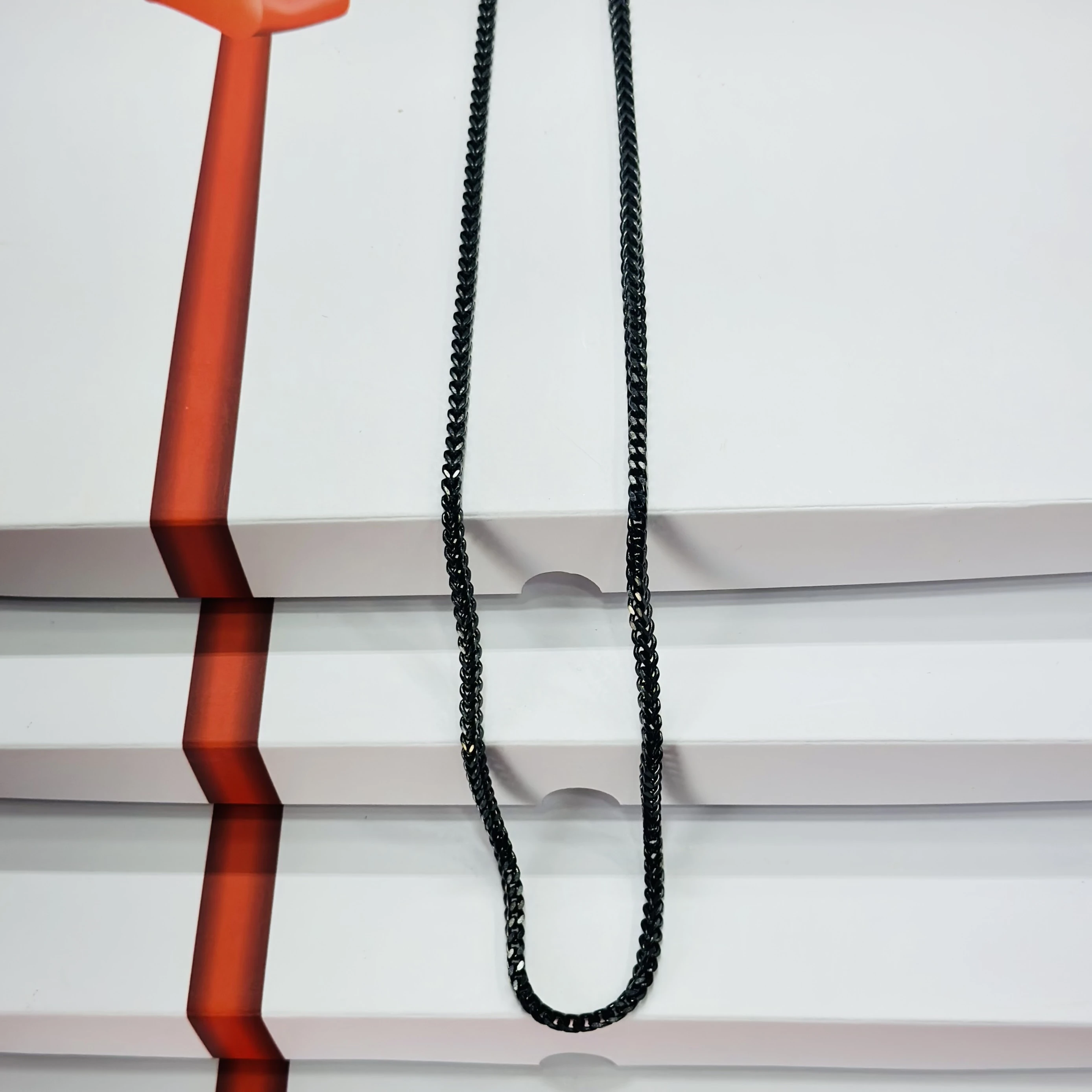 Black stainless steel wheat chain