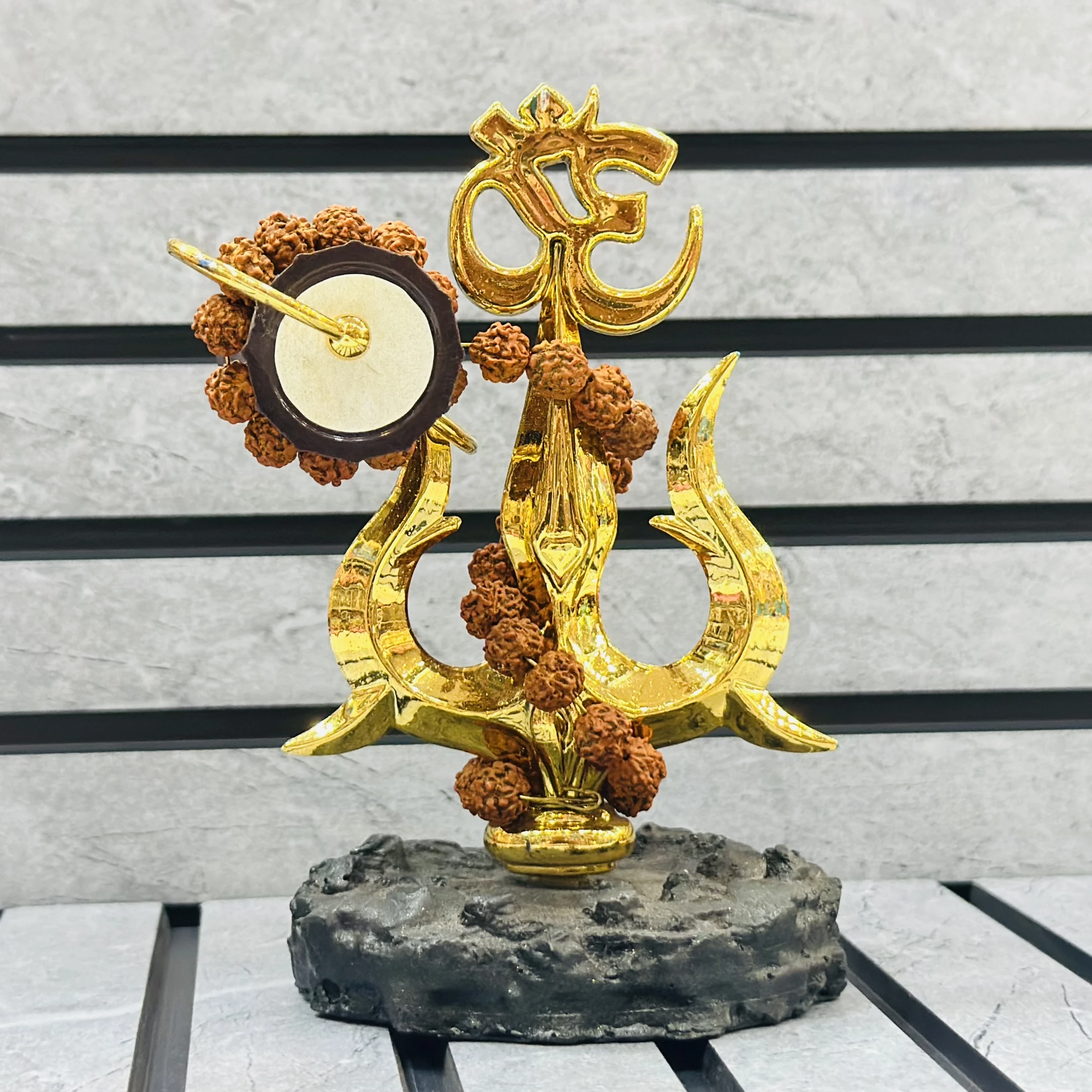 Om Trishul Idol Decorative Showpiece