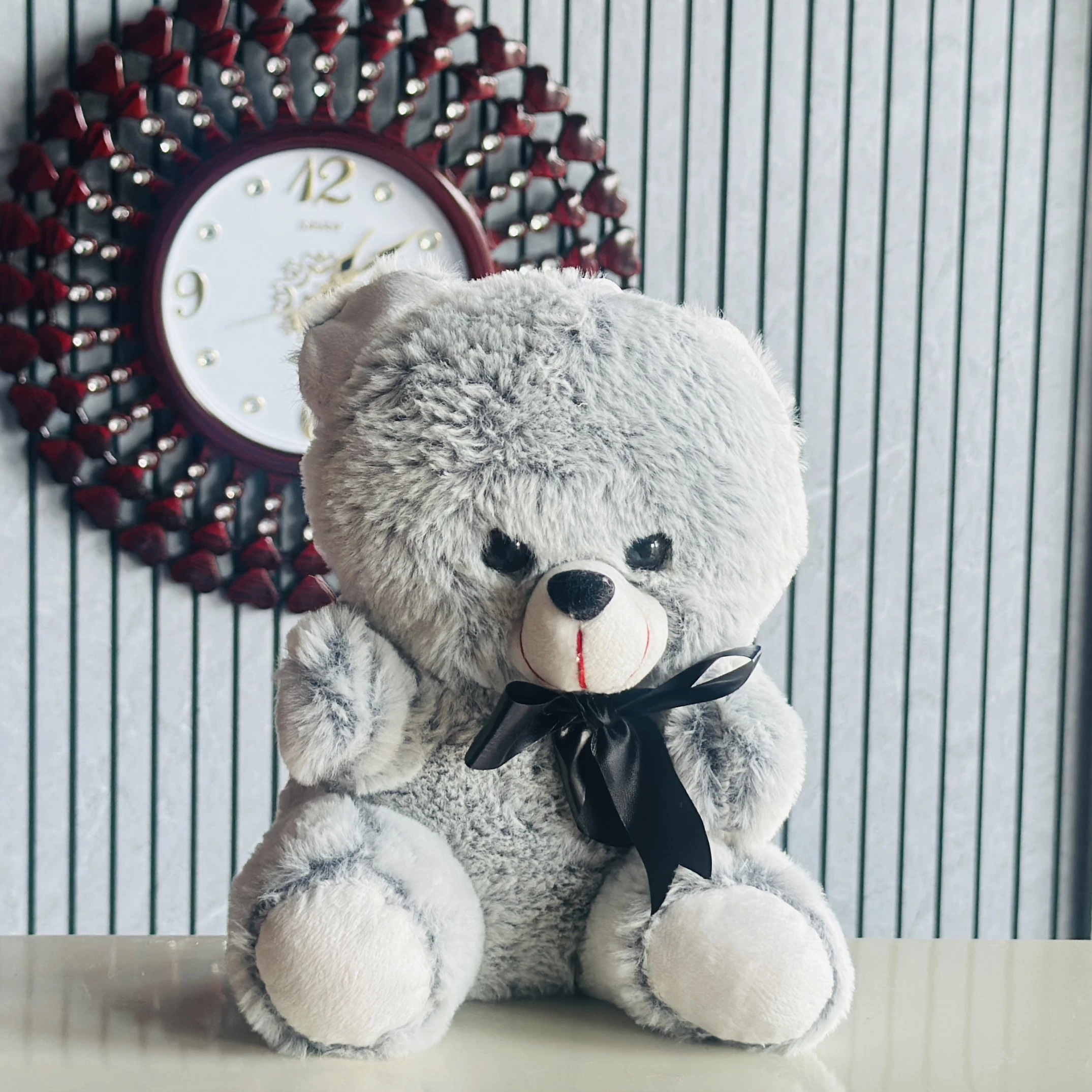 Grey teddy bear soft toy