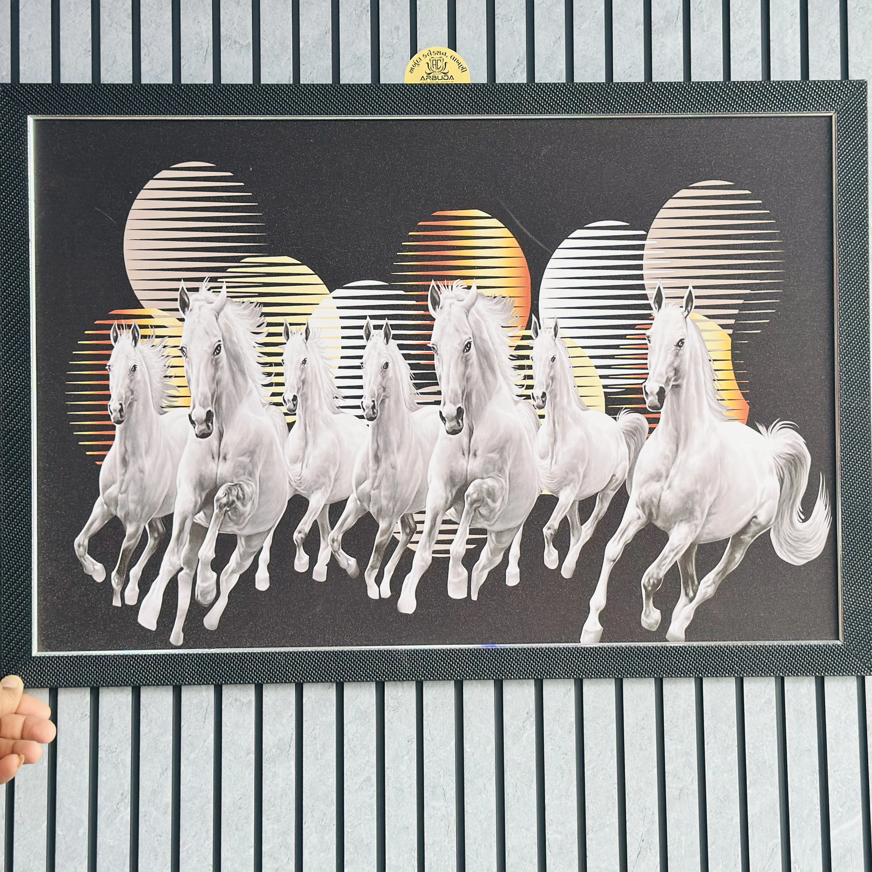 Seven Horses vastu frame wall art (SKU-39351G)