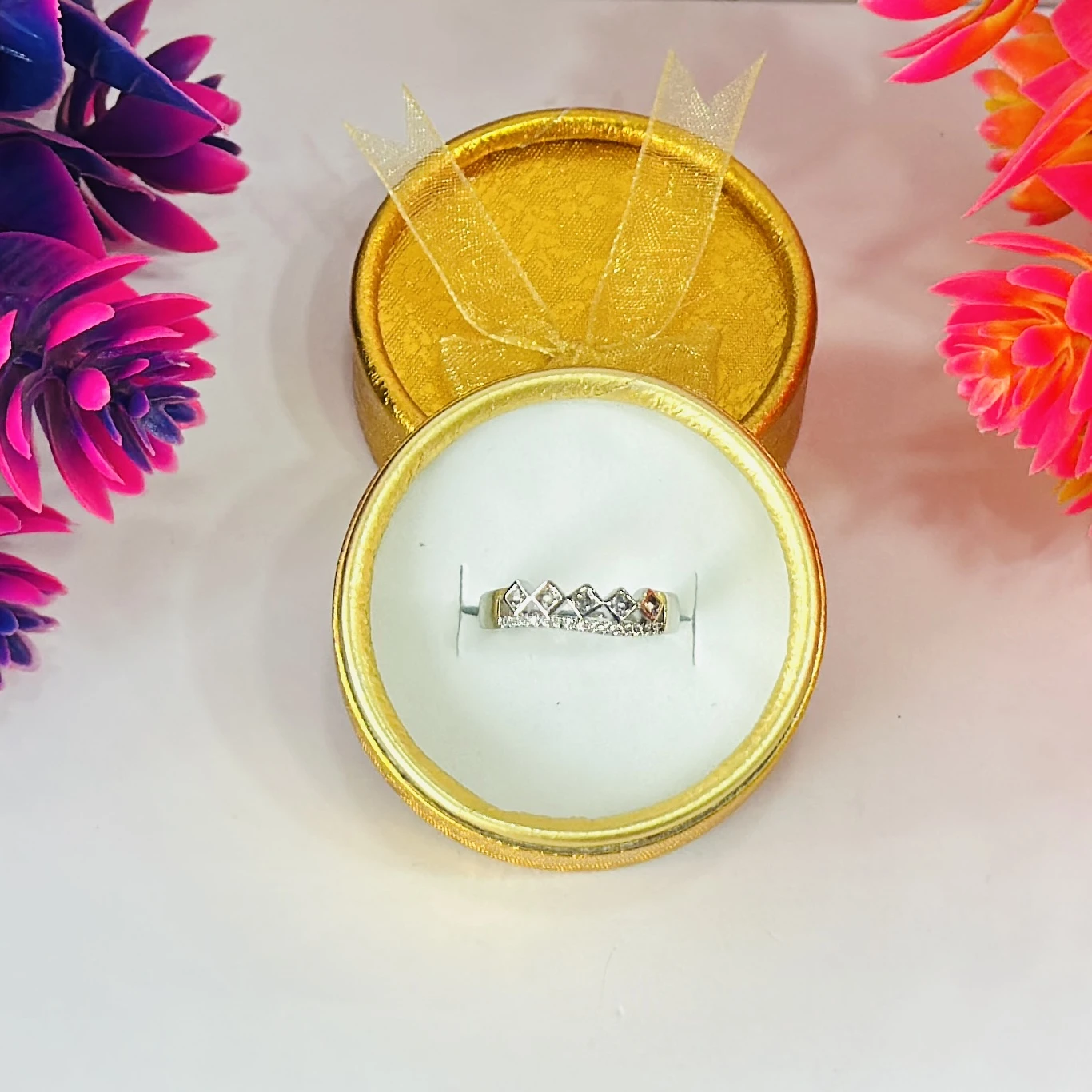 Sterling silver, cubic zirconia butterfly