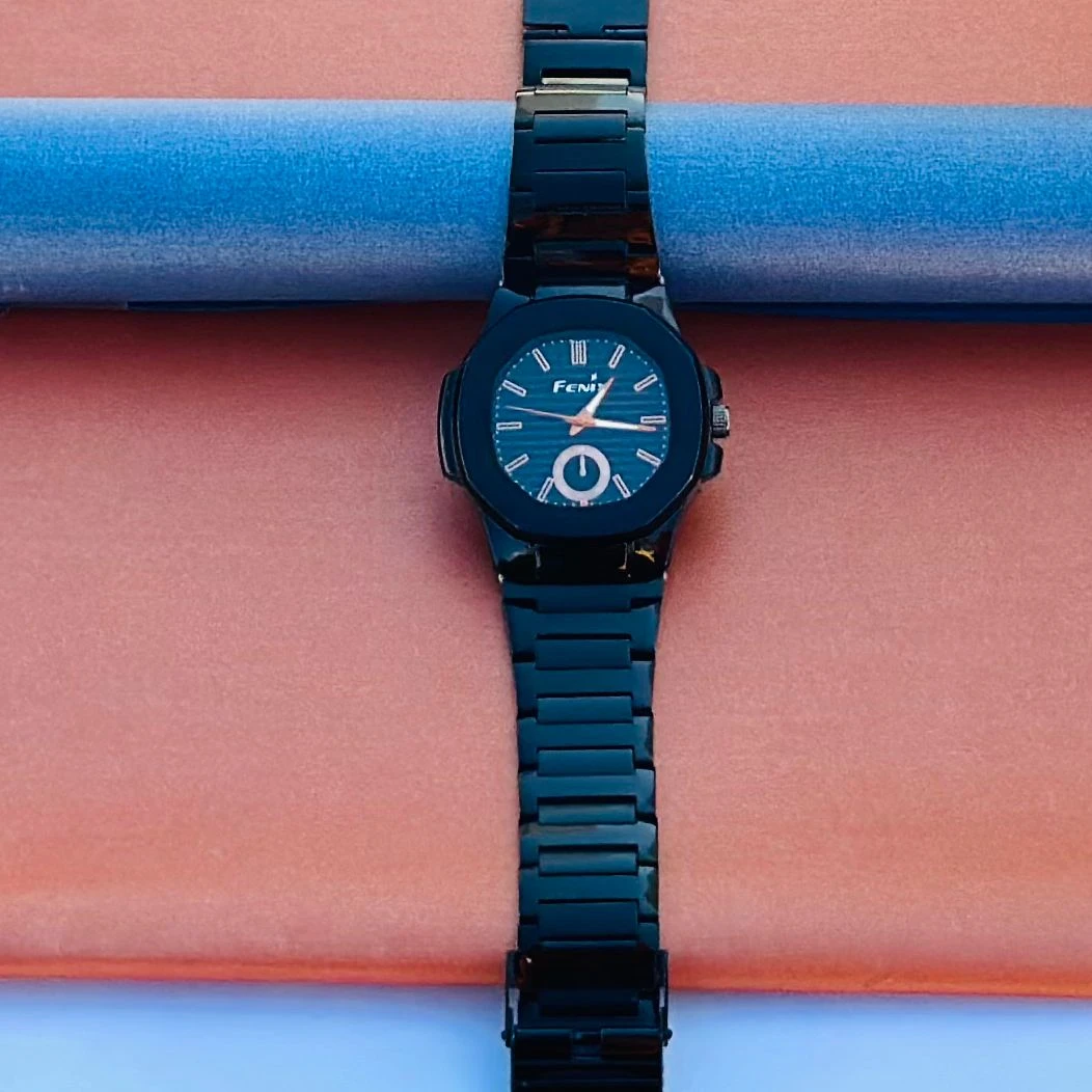 French Connection Black Dial Analog Watch Mens-