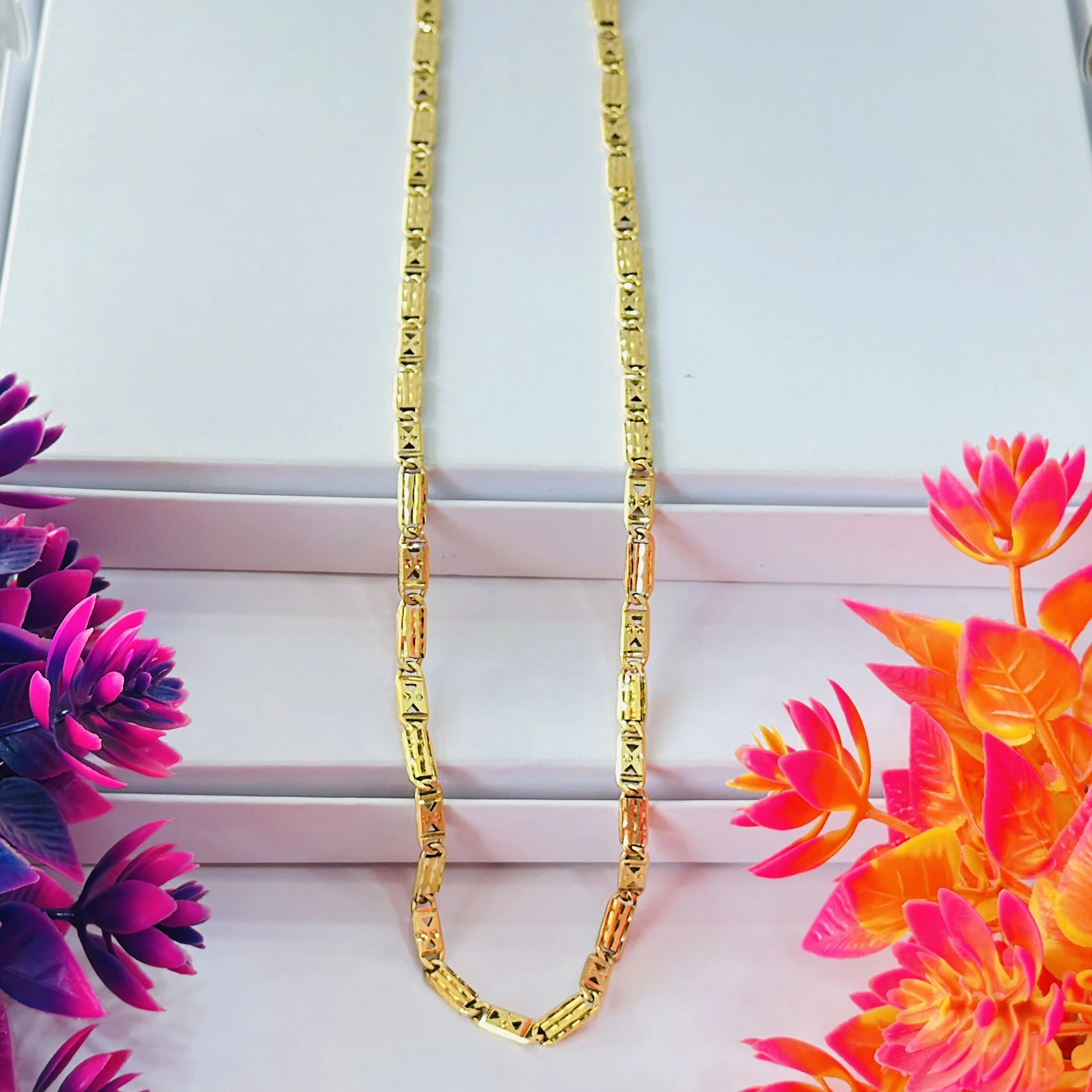 Prominent Design Gold Plated Nawabi Chain for Men