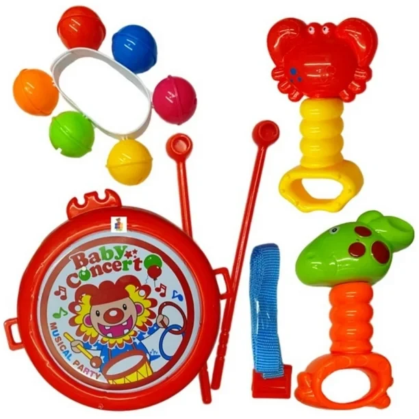 "Toybel Baby Lovely Rattle Toys Concert 10 Pieces" set.
