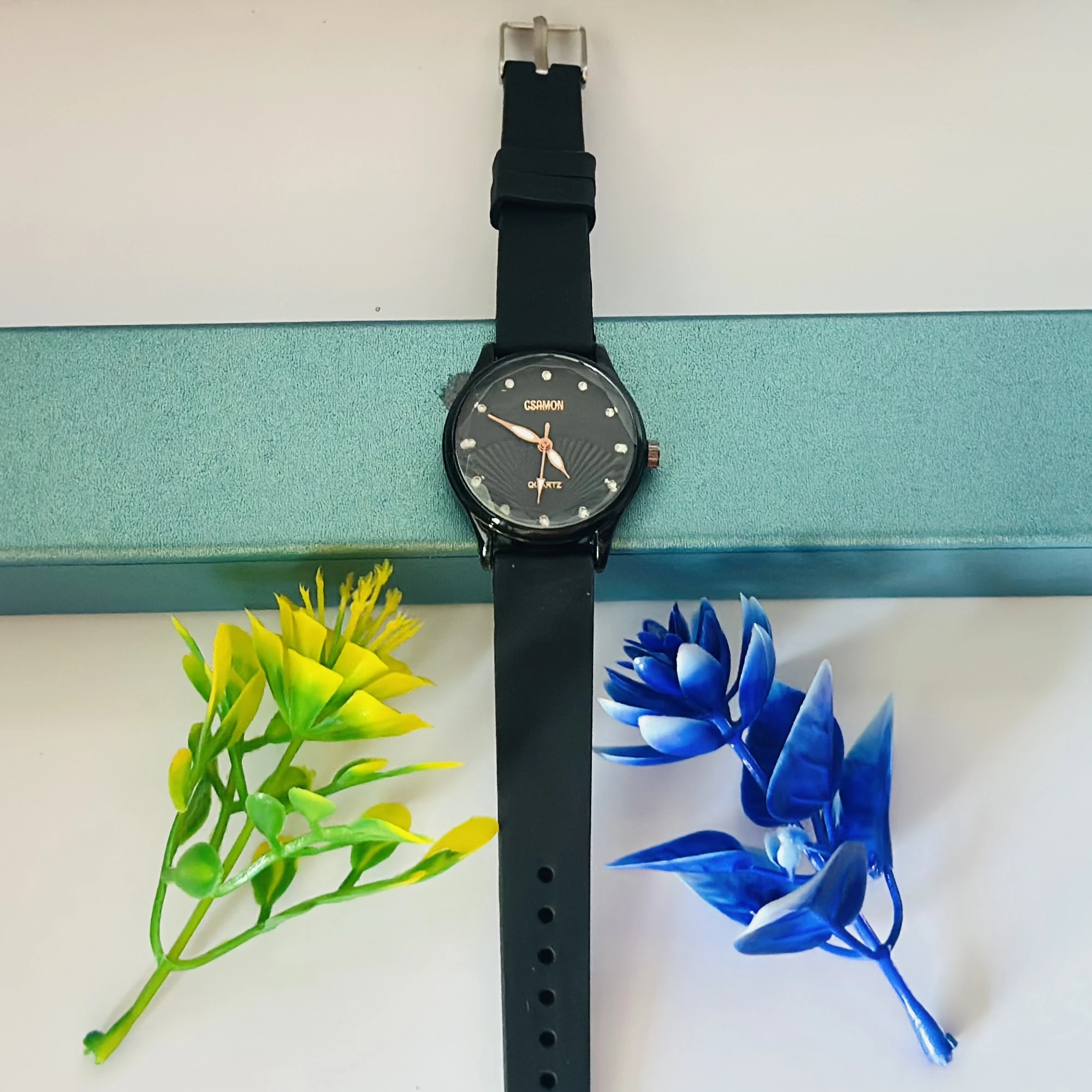 Black analog women's watch