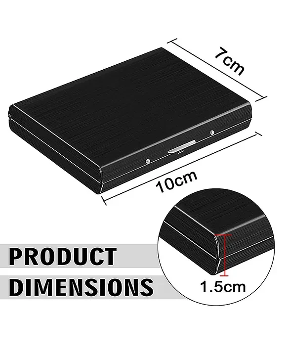 metal RFID-blocking credit card holder wallet.