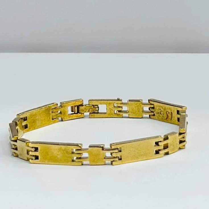Stylish Design with Diamond Funky Design Gold Plated Bracelet for Men