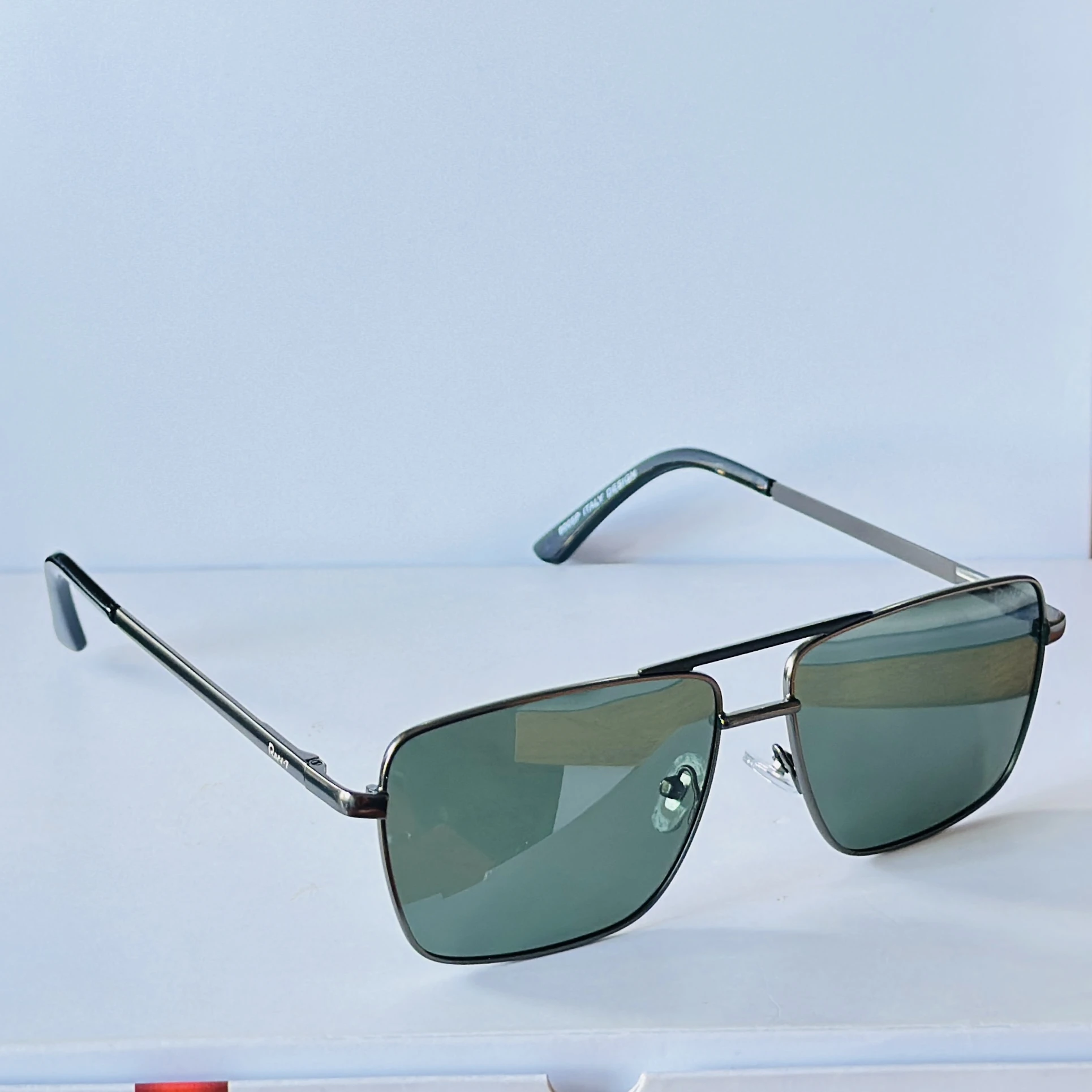 Rectangular sunglasses resemble