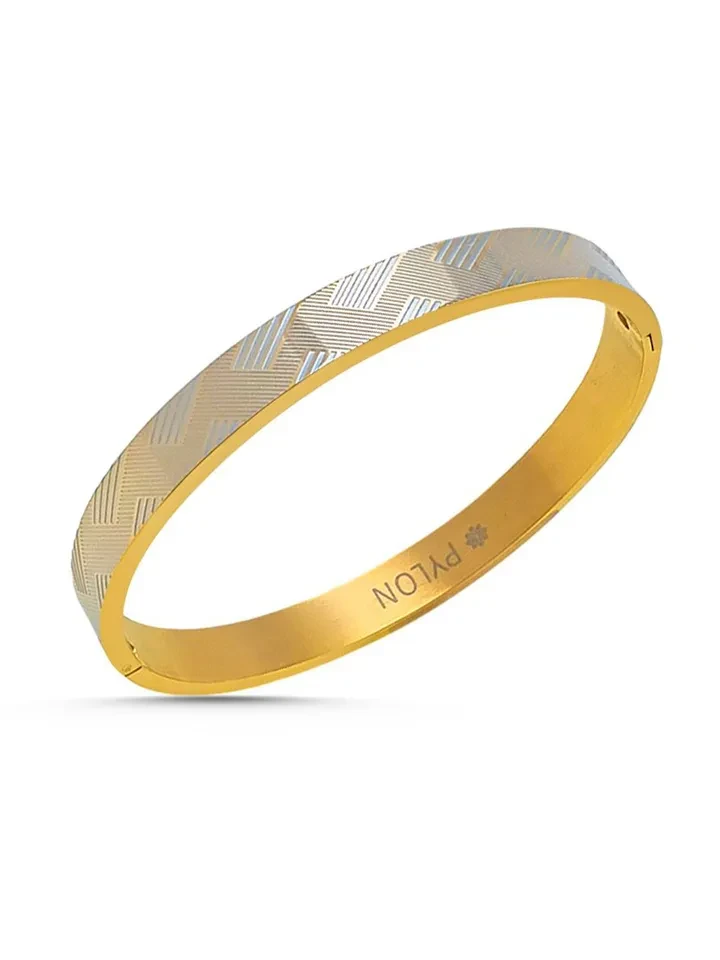 Sterling Silver Platinum Plated Men's Kada for Men