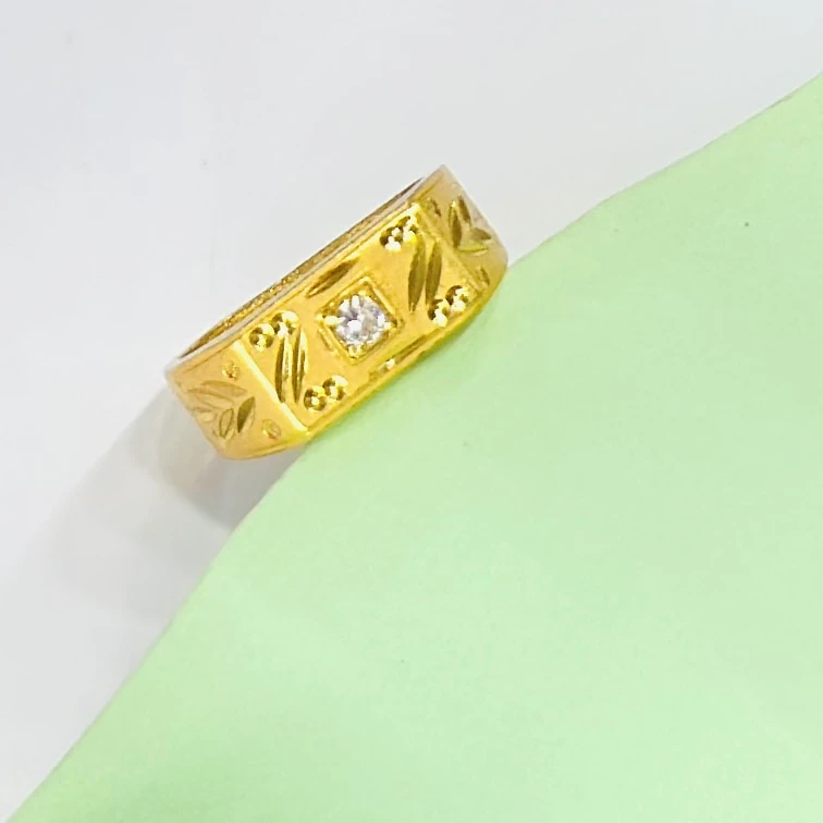 Gold plated men's fashion ring