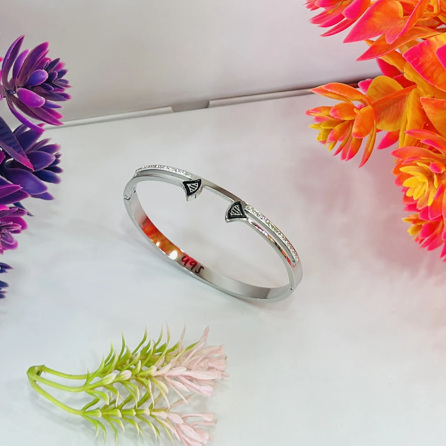 Silver toned cuff bracelet