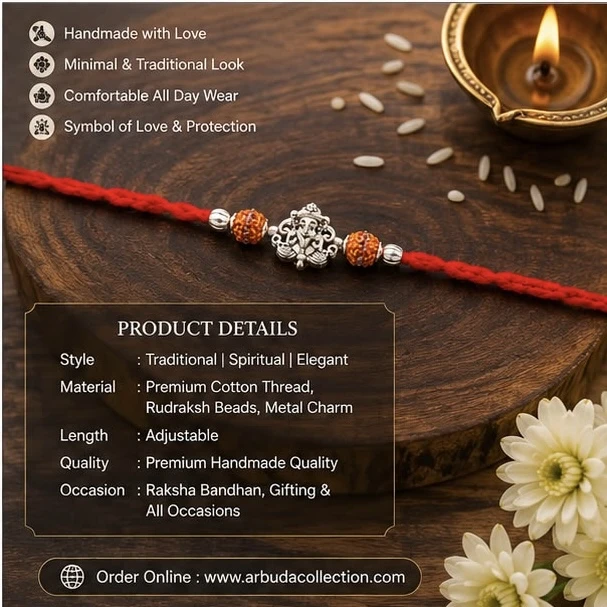 premium designer Rudraksh rakhi