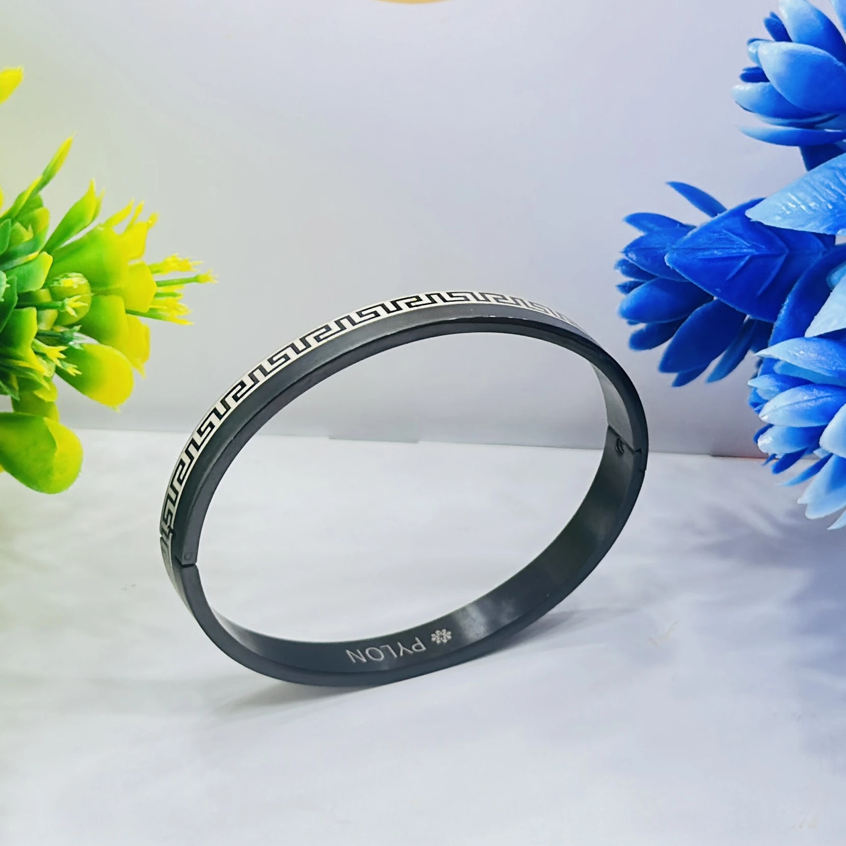 Black Stainless Steel Kada Bracelet