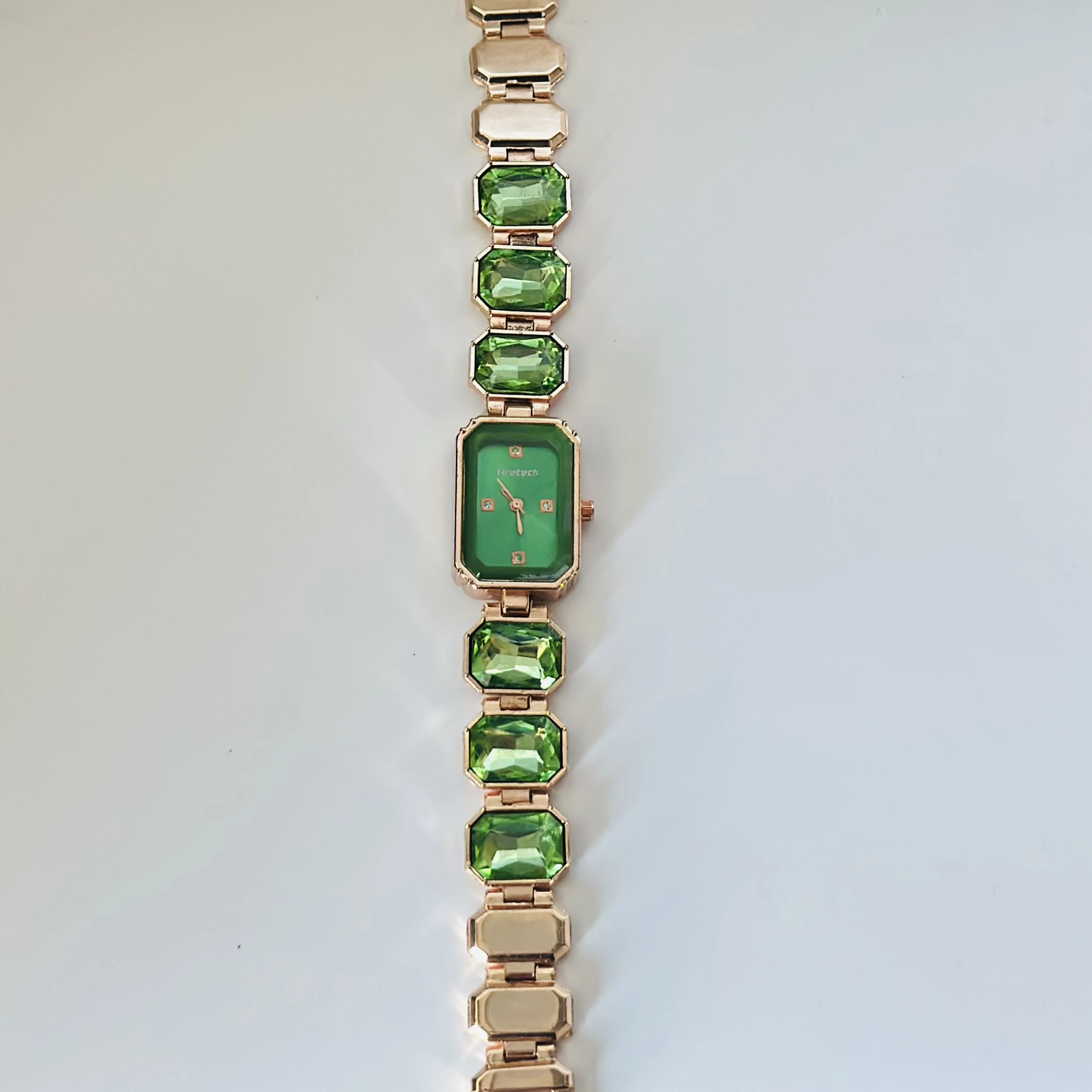 Benling Octagon Cut Bracelet Emerald Harmony Analog Watch for Women.