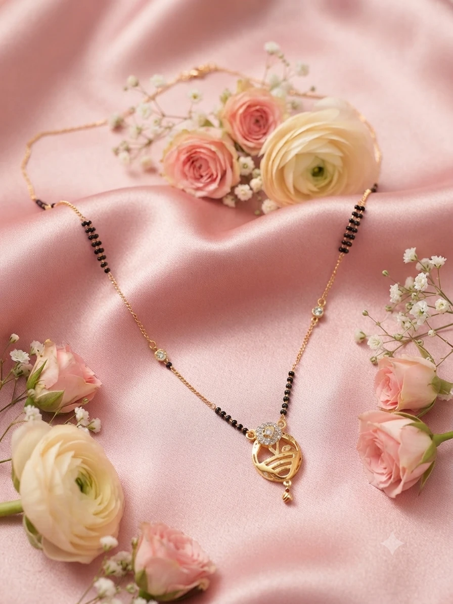 Gold plated mangalsutra