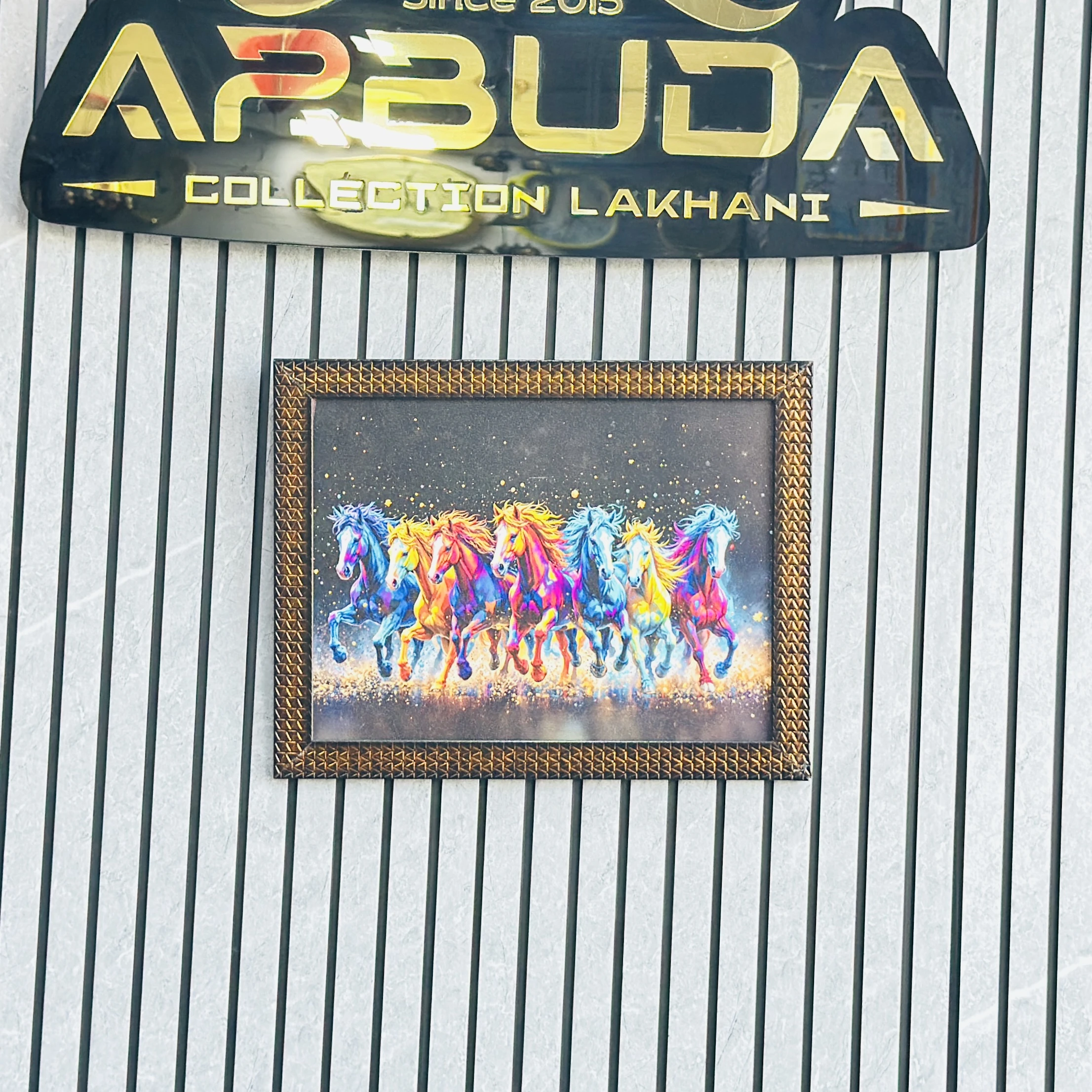 7 running horses painting…. FD1MBJ