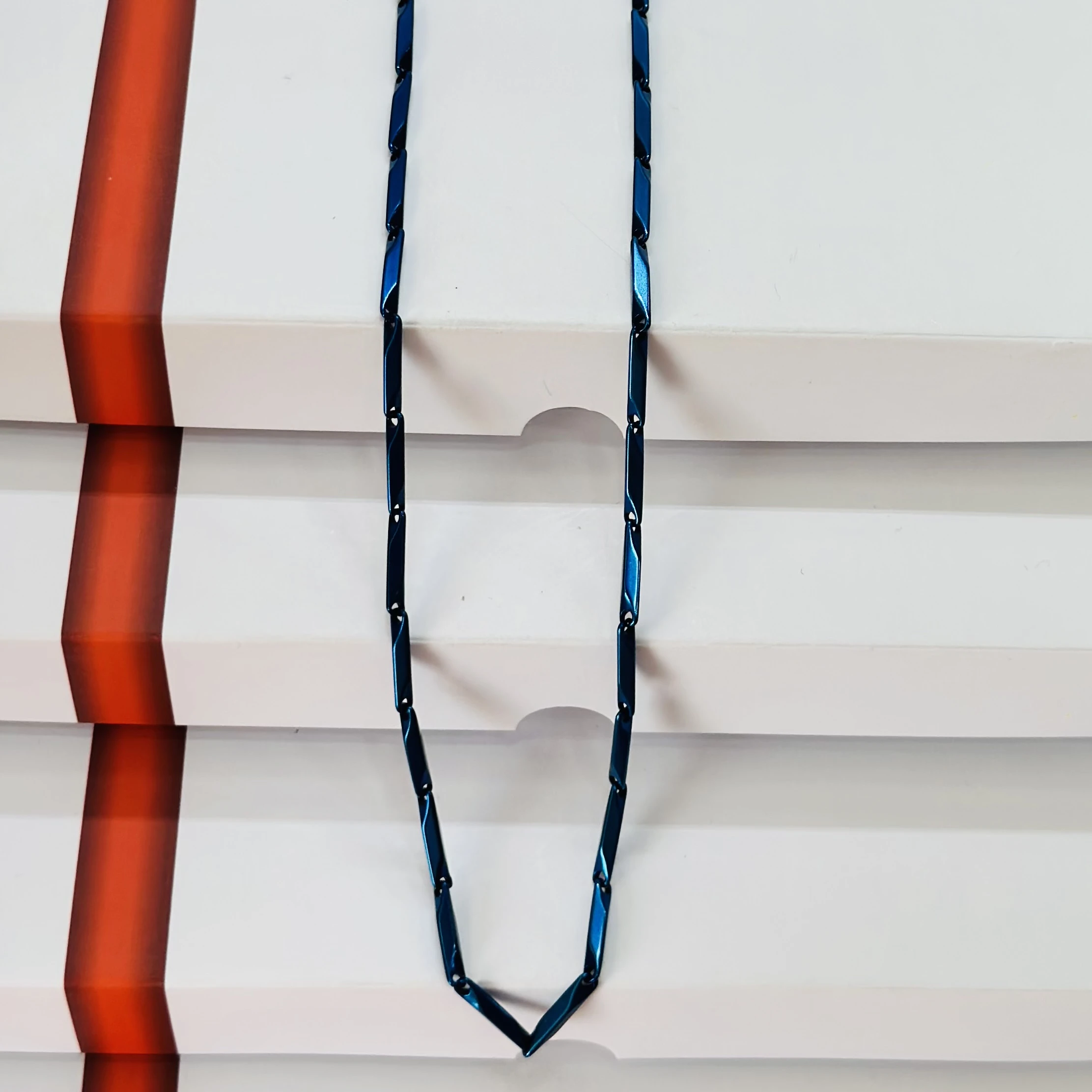 Blue stainless steel chain