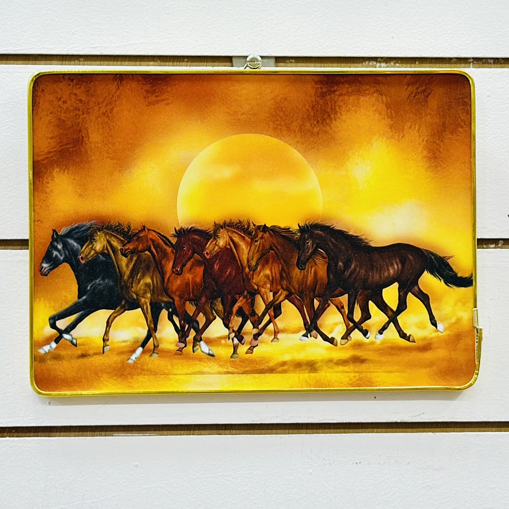 Seven Running Lucky Horses Design….. W445O5
