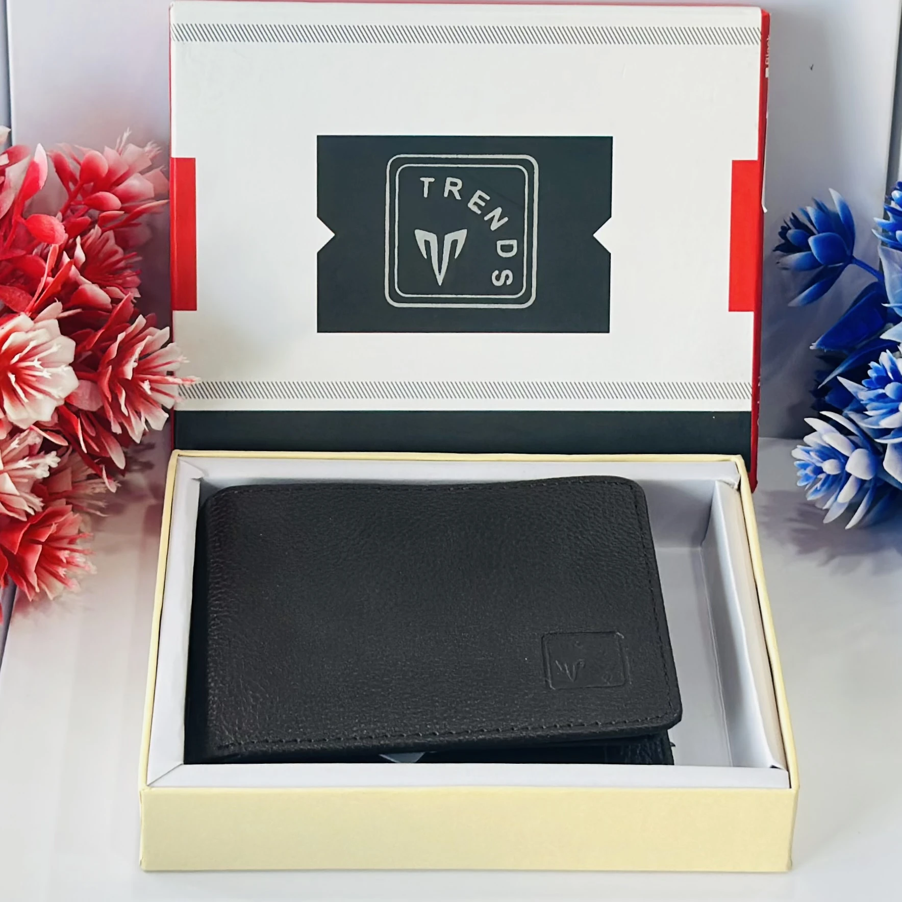 Men Casual Black Genuine Leather RFID Wallet