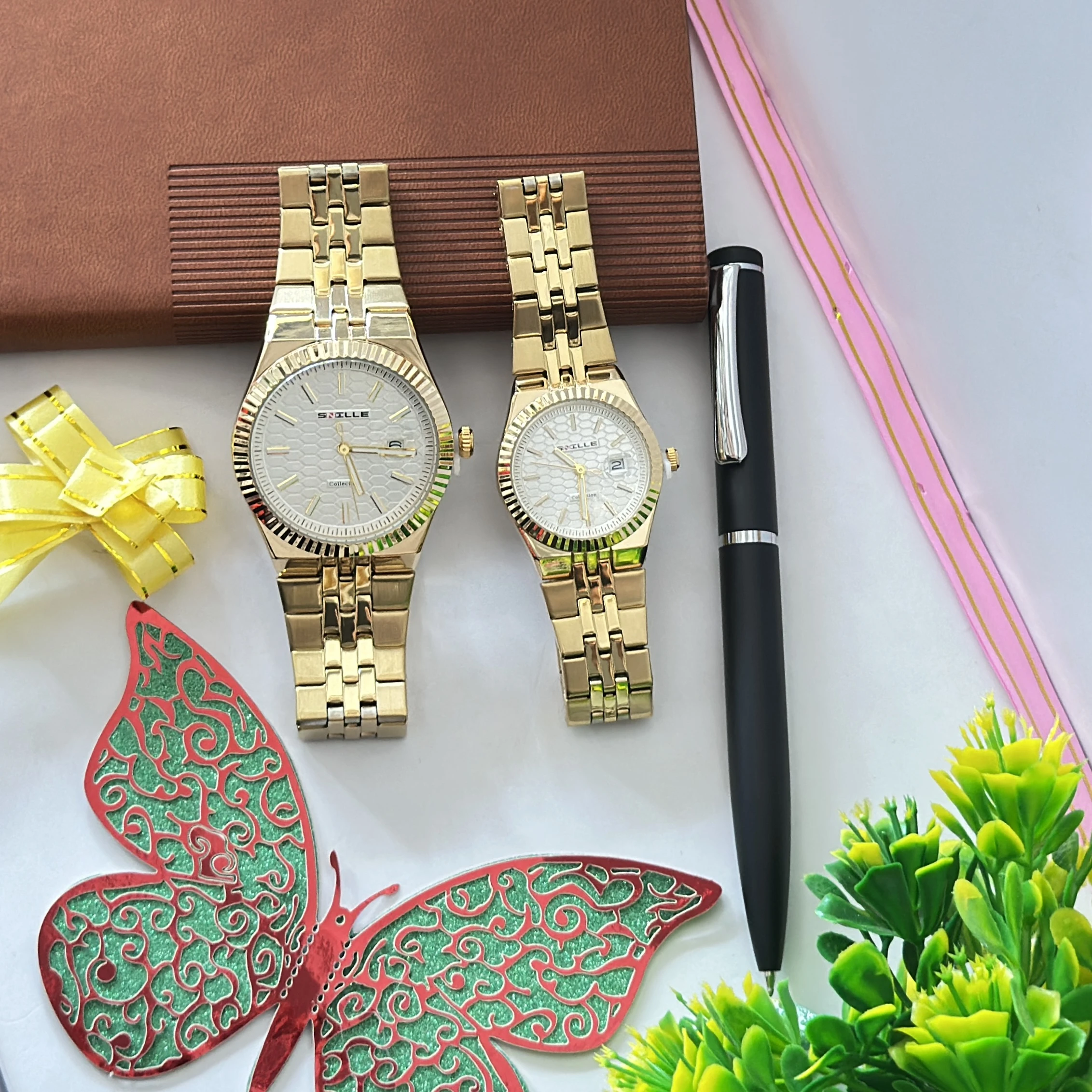 Snille brand couple's watch set