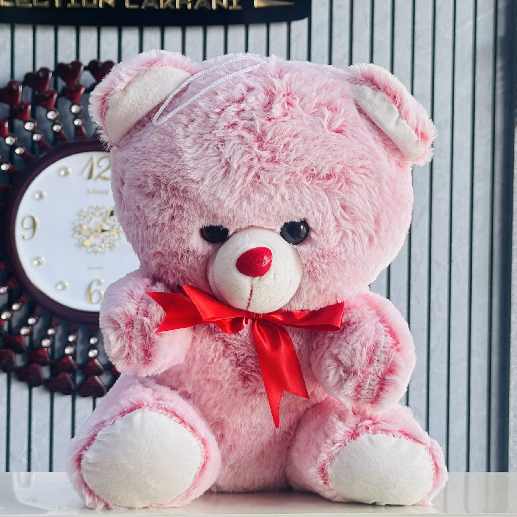 pink plush teddy bear soft toy