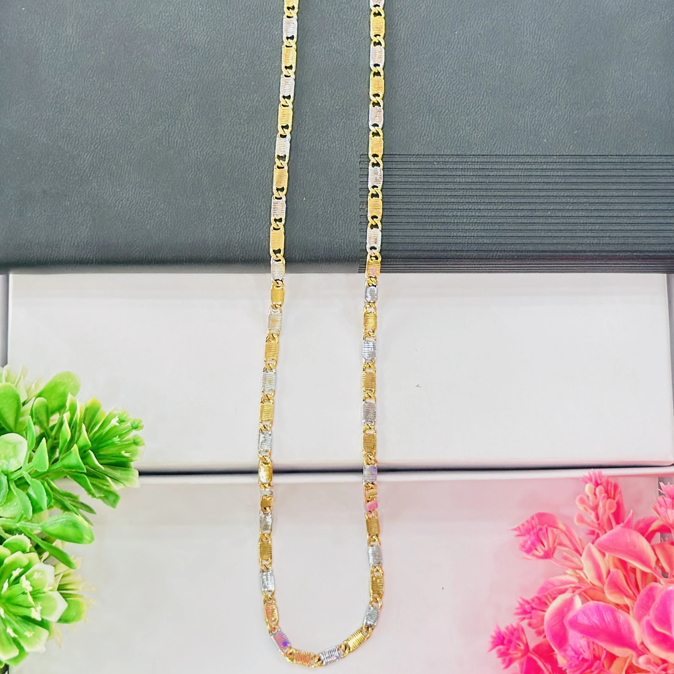 High quality gold and silver color chain for men