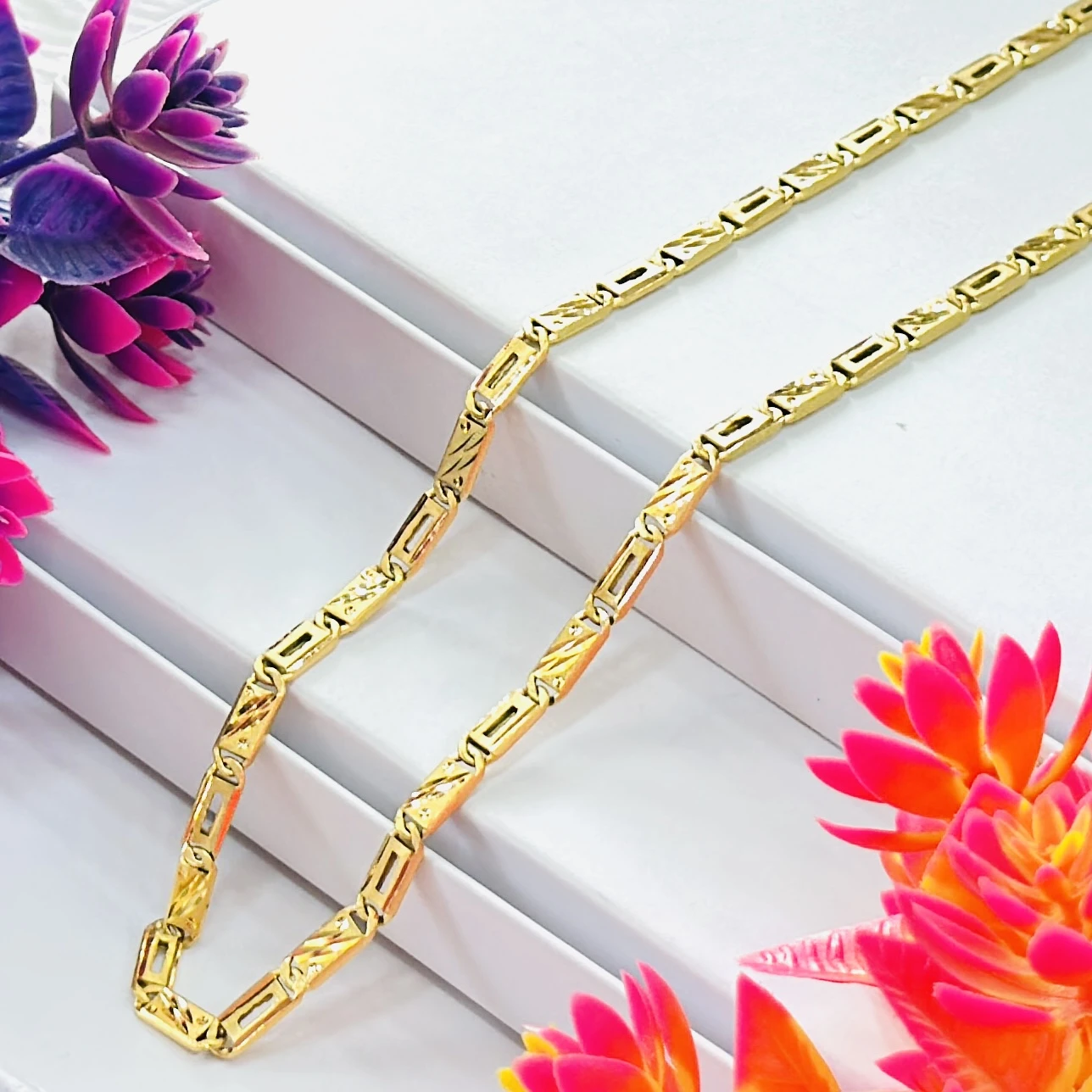 Gold plated Nawabi chain for men