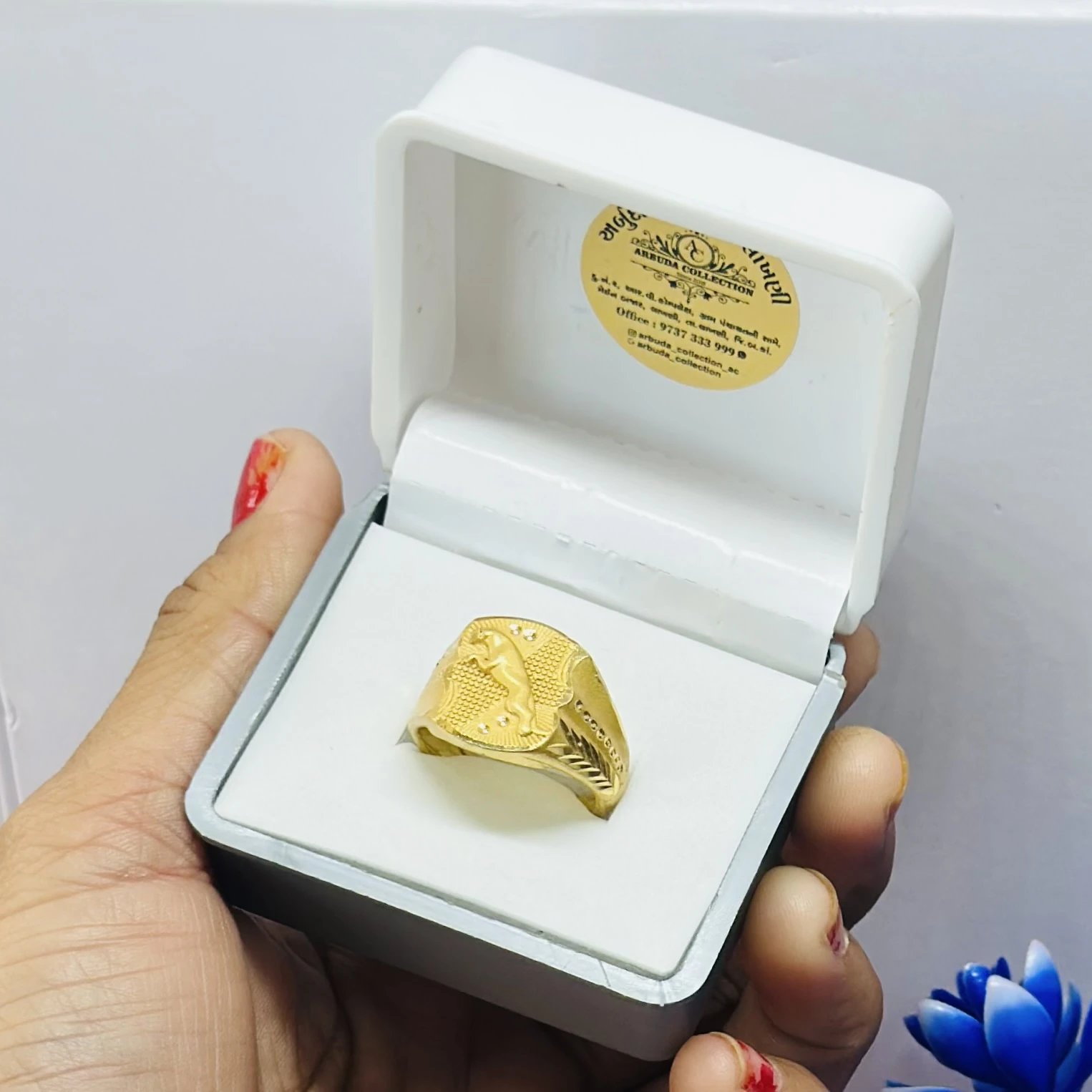 Gold plated men's ring