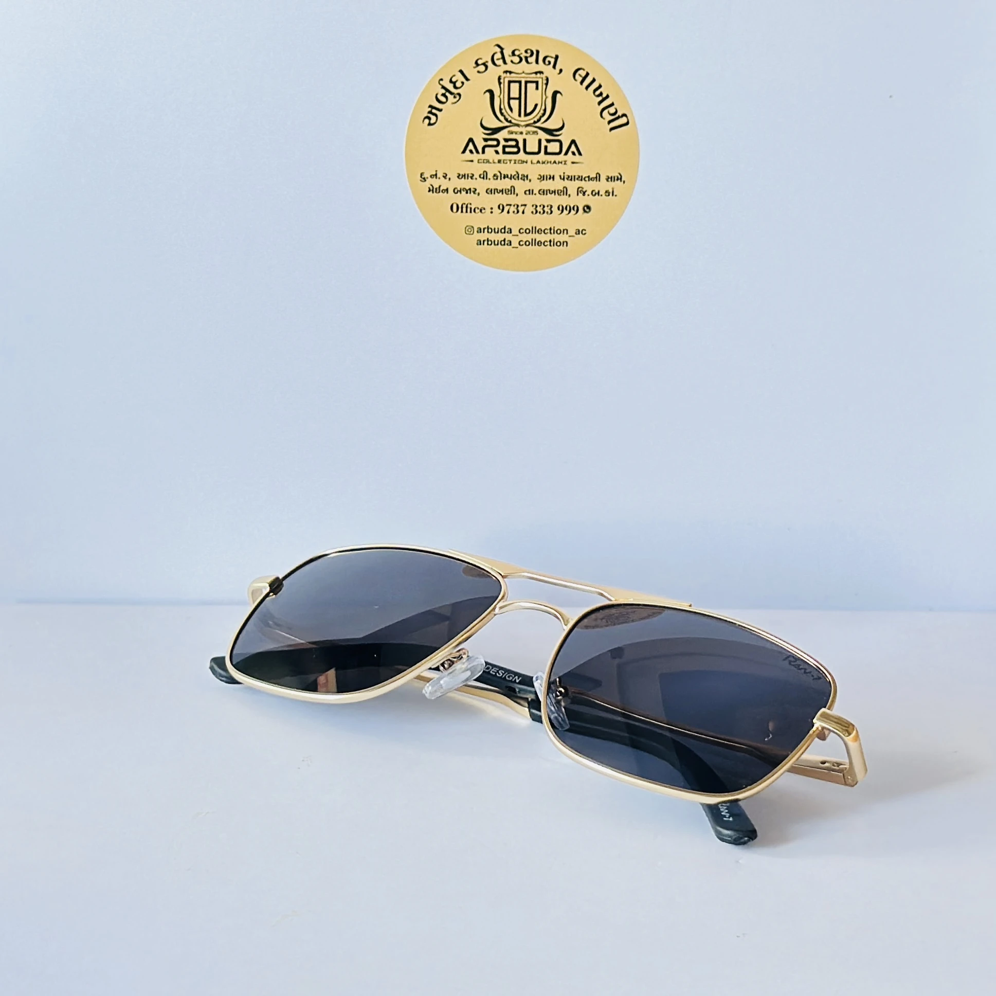 pair of retro square aviator sunglasses