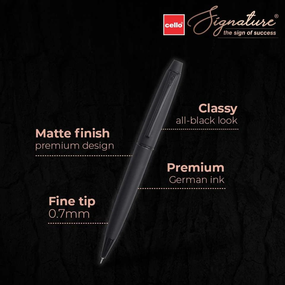 Cello Signature Carbon Slim Ball Pen.
