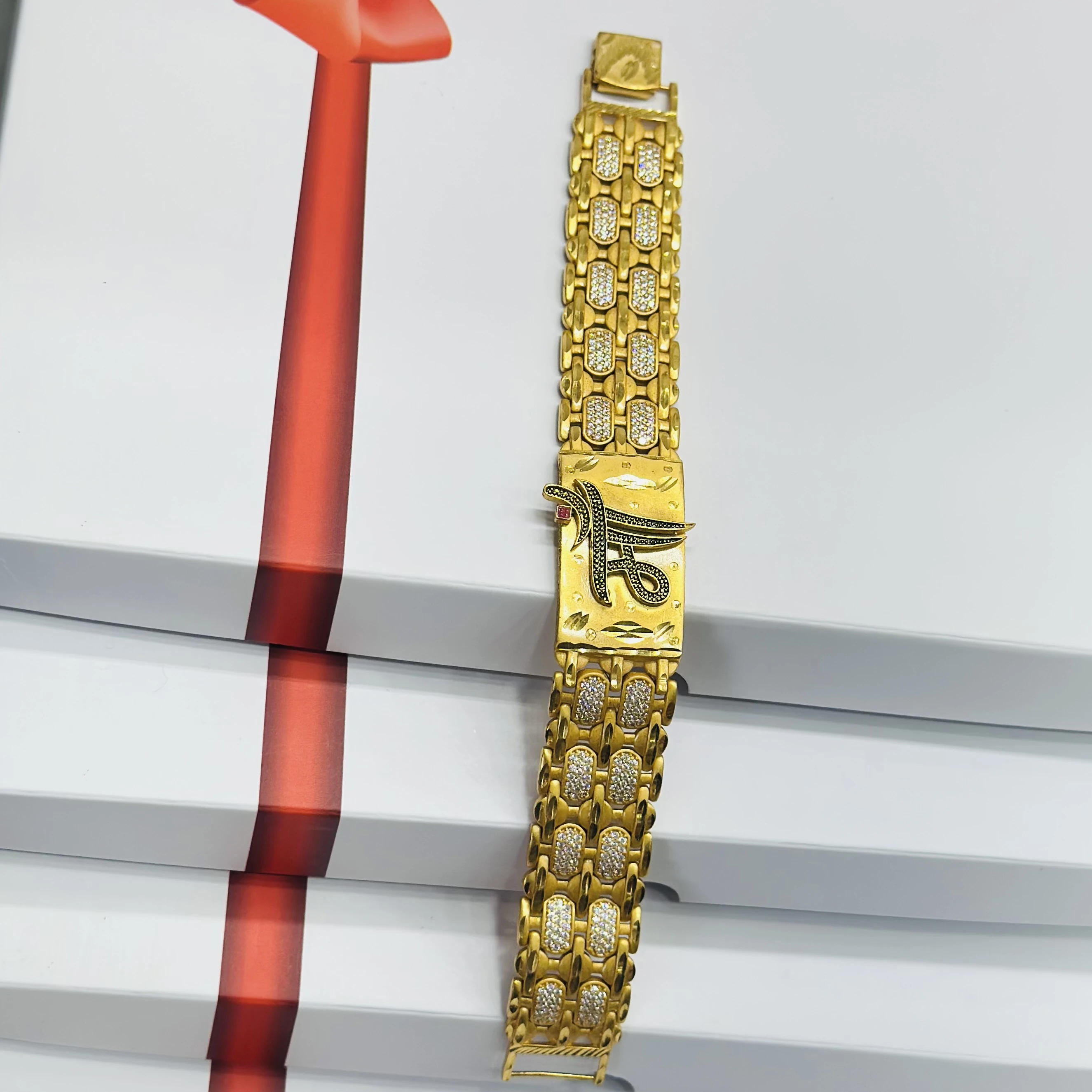 1 GRAM GOLD DIAMOND BRACELET FOR MEN